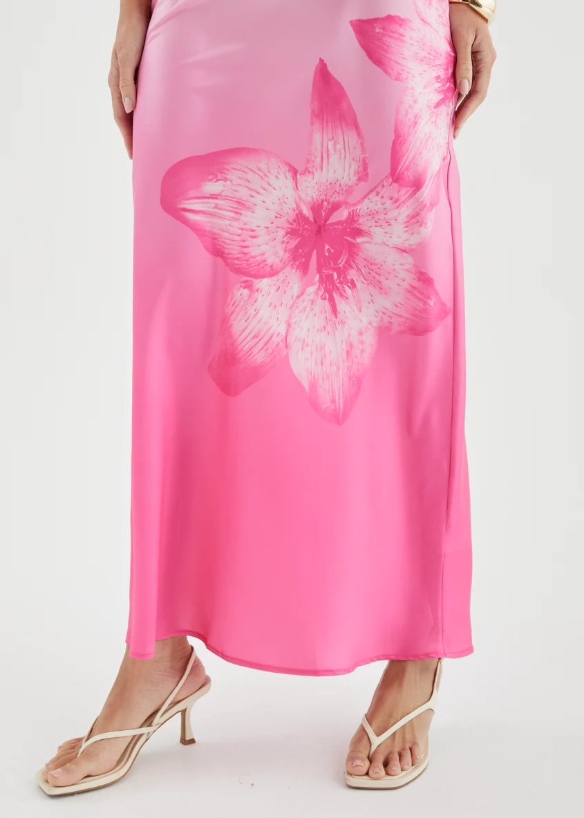 Jamie Strapless Maxi Dress - Magenta Bloom - Image 12