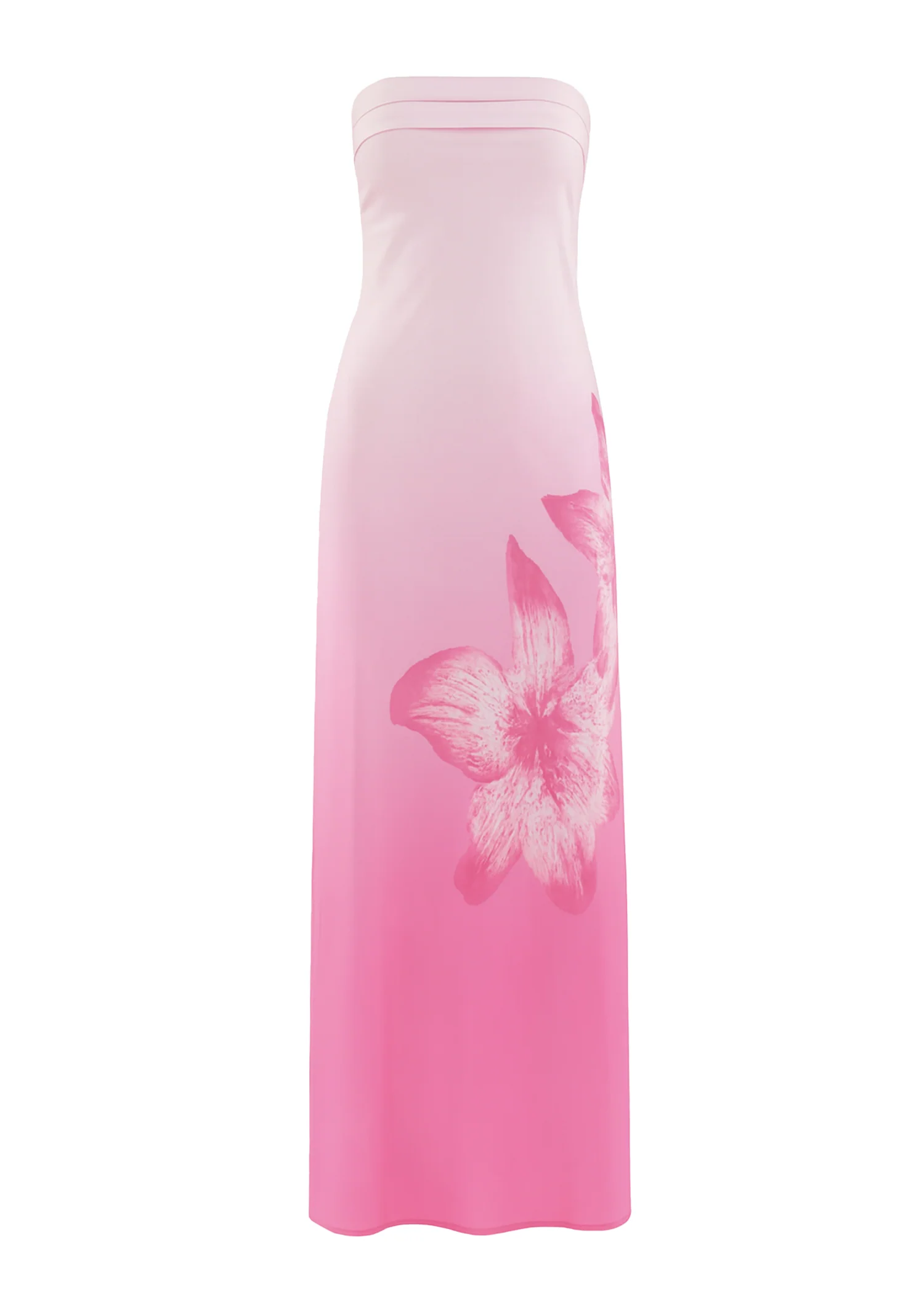 Jamie Strapless Maxi Dress - Magenta Bloom - Image 3