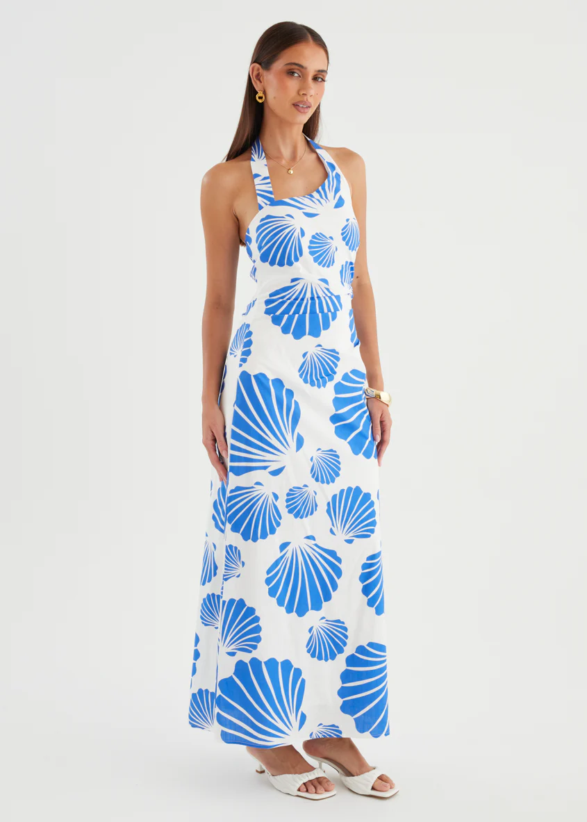 Jarvis Halter Maxi Dress - Blue Shell - Image 6