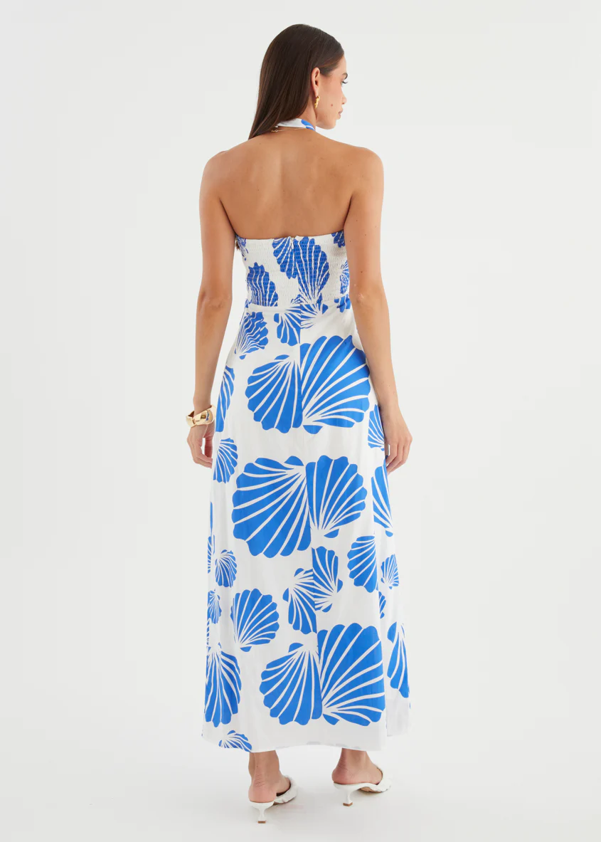 Jarvis Halter Maxi Dress - Blue Shell - Image 7