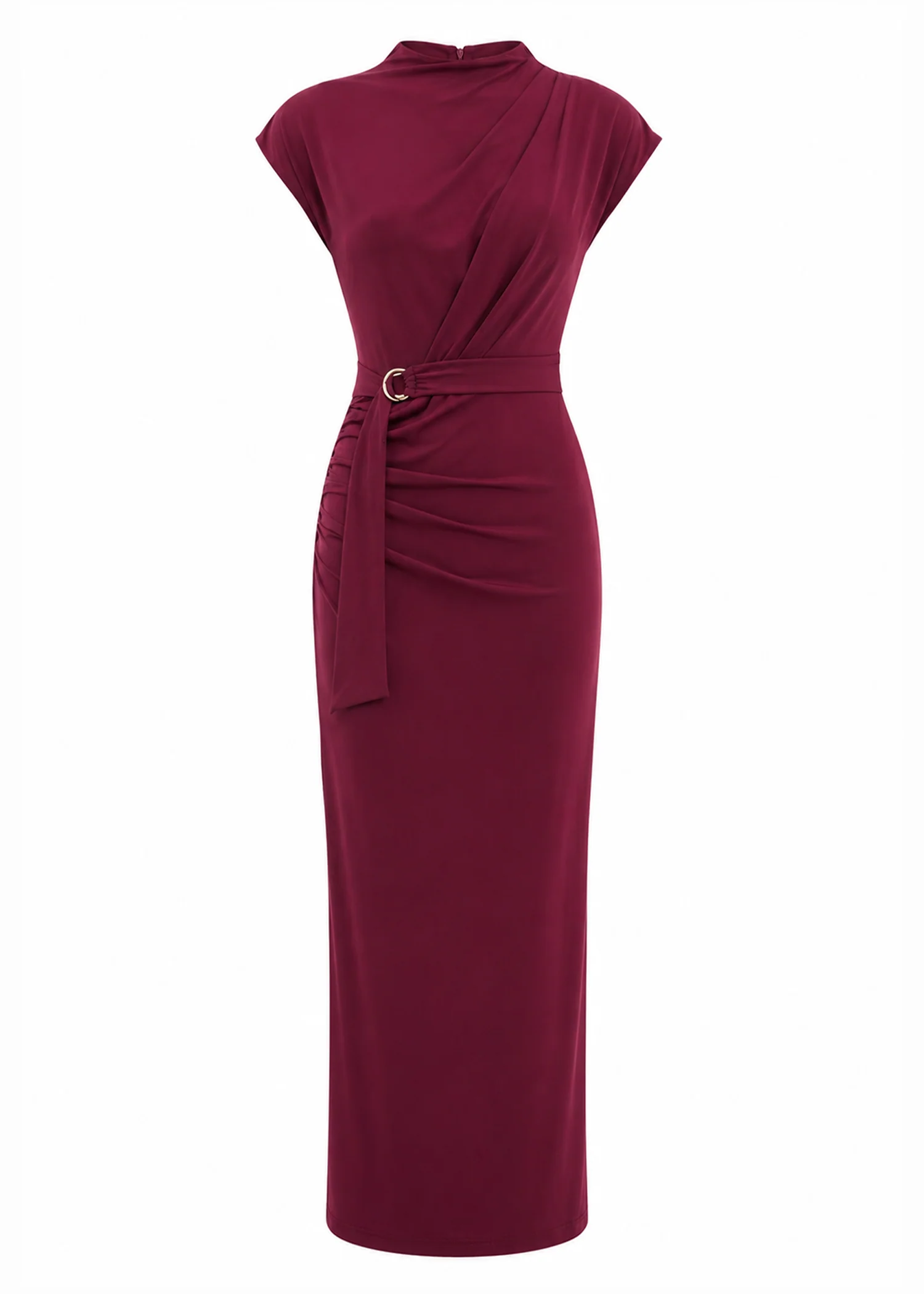 Javana Midi Dress - Burgundy - Image 2