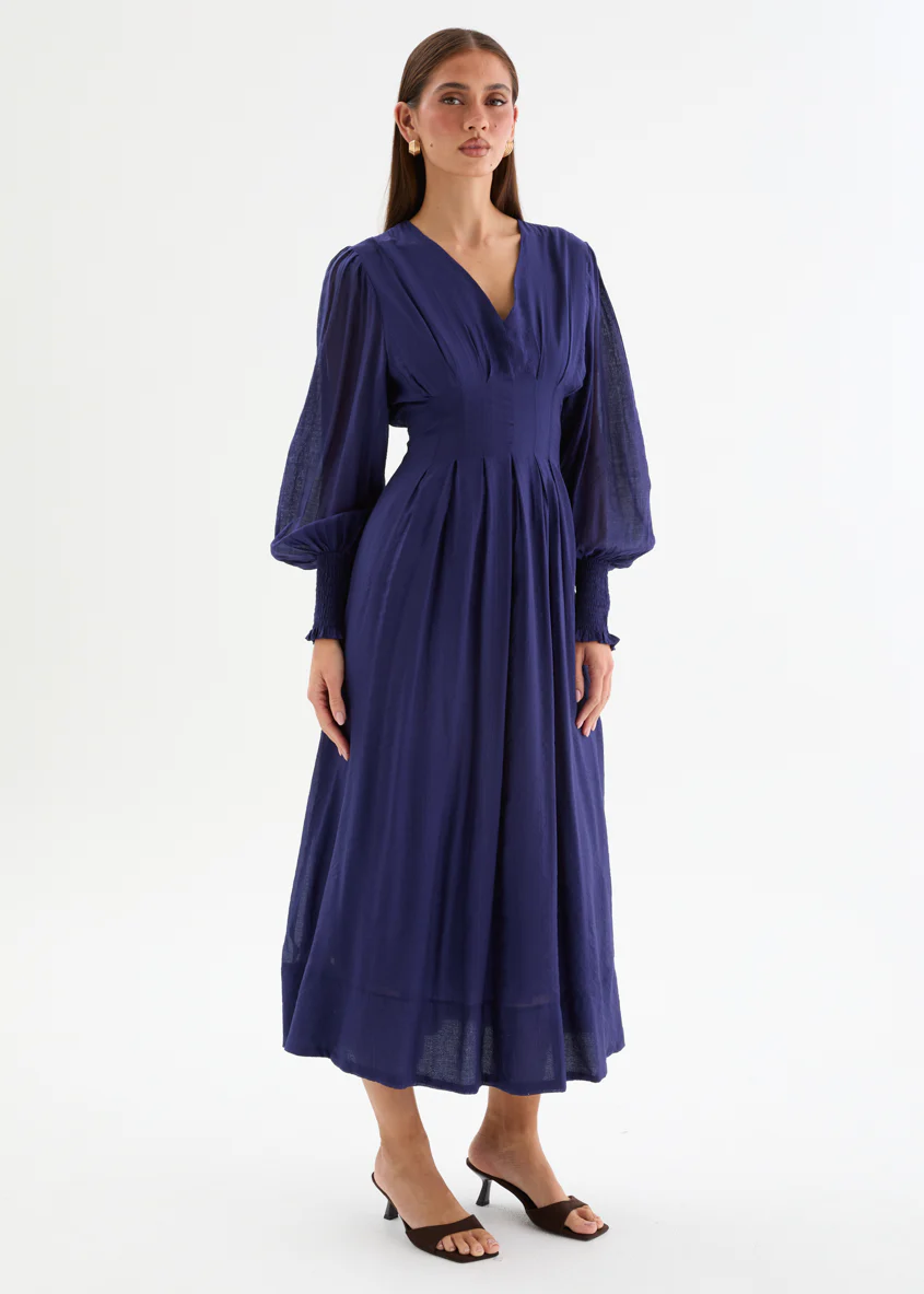 Jaycee Midi Dress - Navy - Image 4
