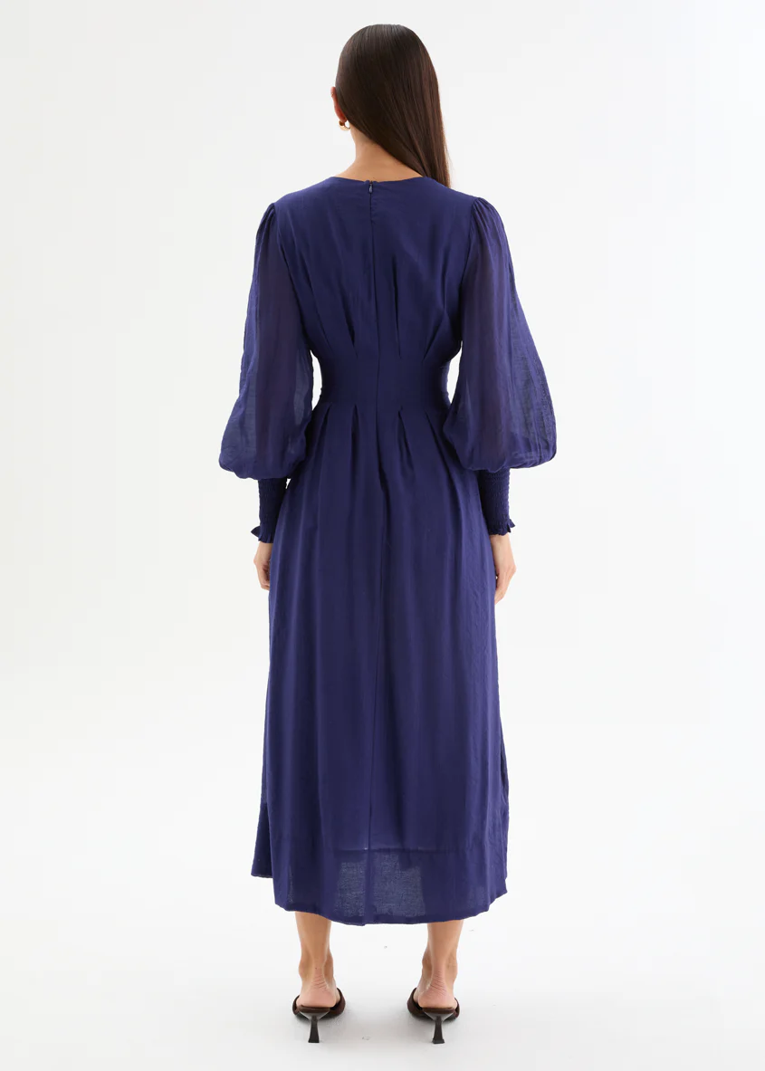 Jaycee Midi Dress - Navy - Image 5