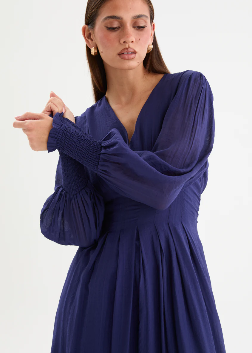 Jaycee Midi Dress - Navy - Image 6