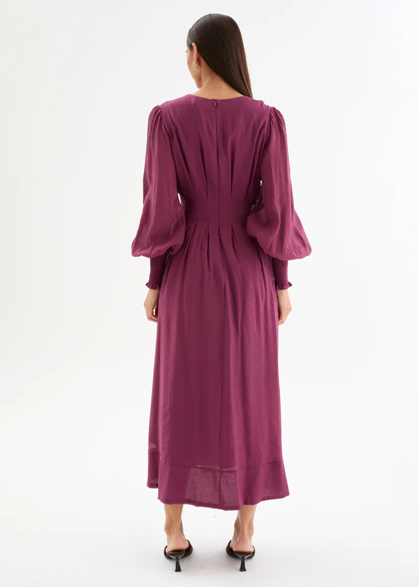 Jaycee Midi Dress - Plum - Image 7