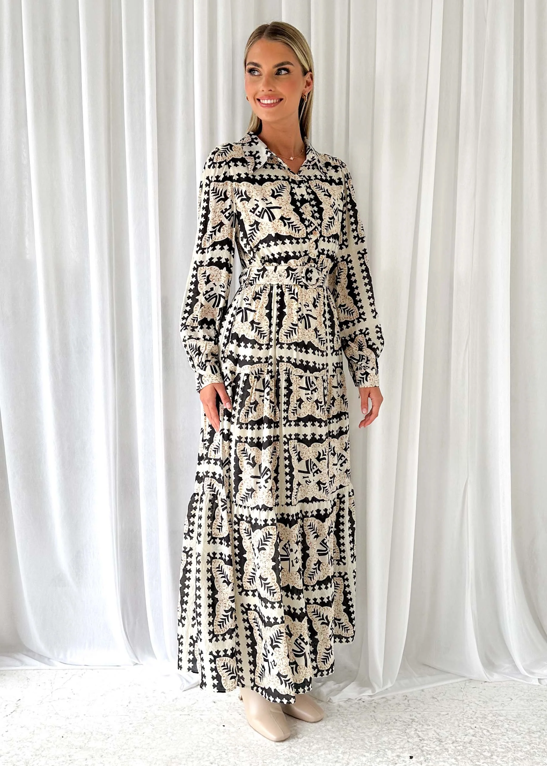 Jeltra Maxi Dress - Black Paisley - Image 4
