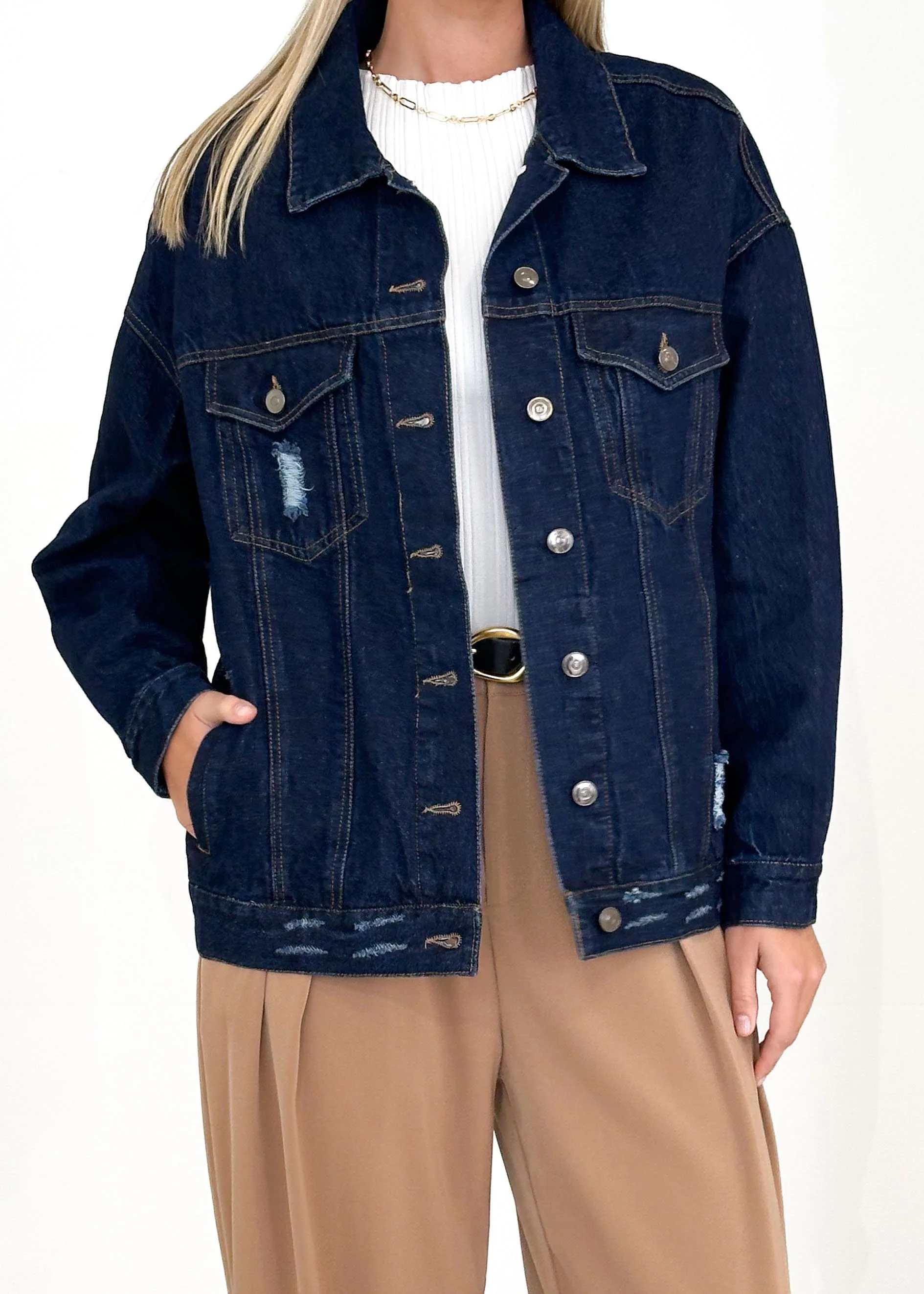 Jemma Denim Jacket - Indigo - Image 20