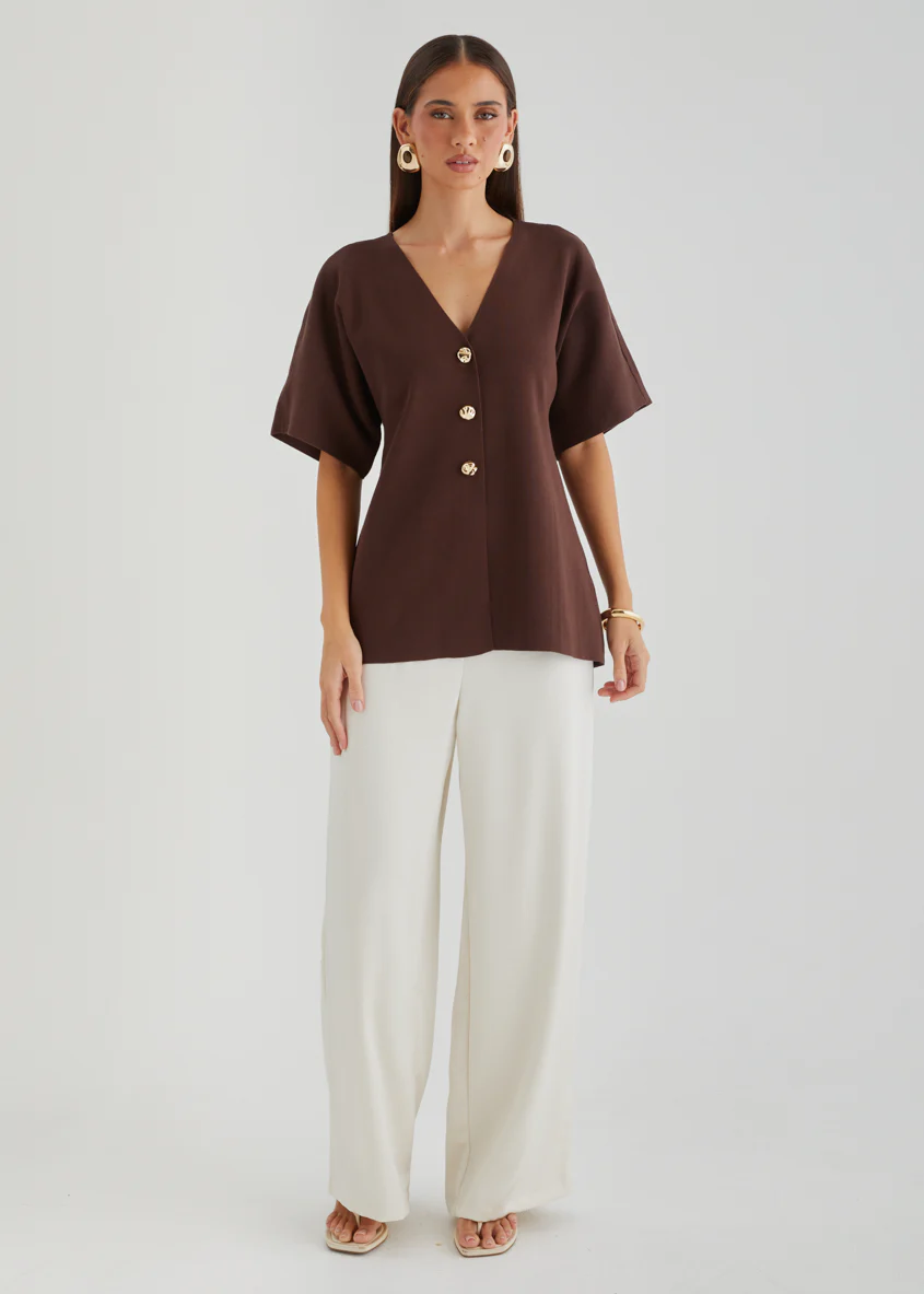 Jenine Knit Top - Espresso - Image 2