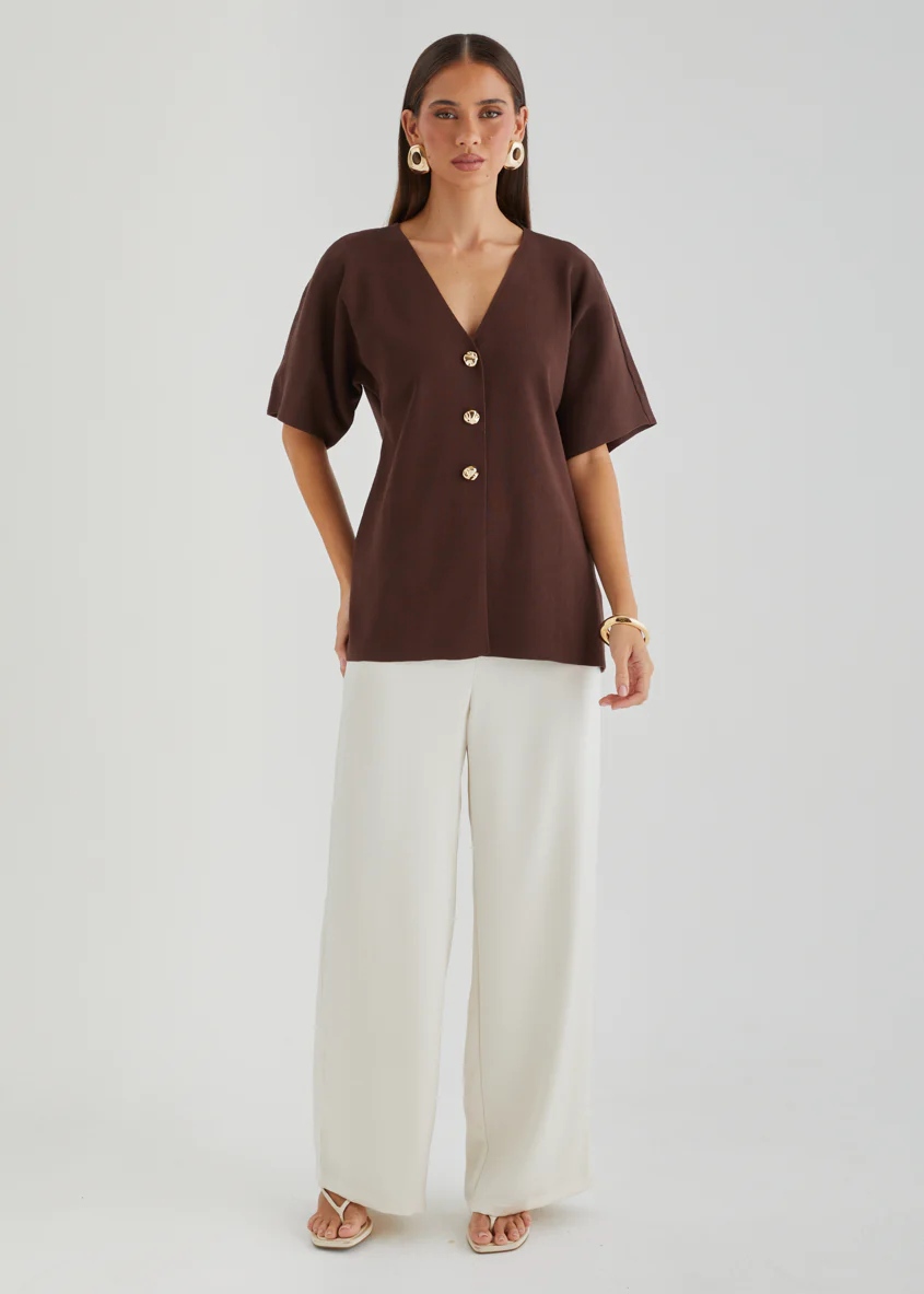 Jenine Knit Top - Espresso - Image 5