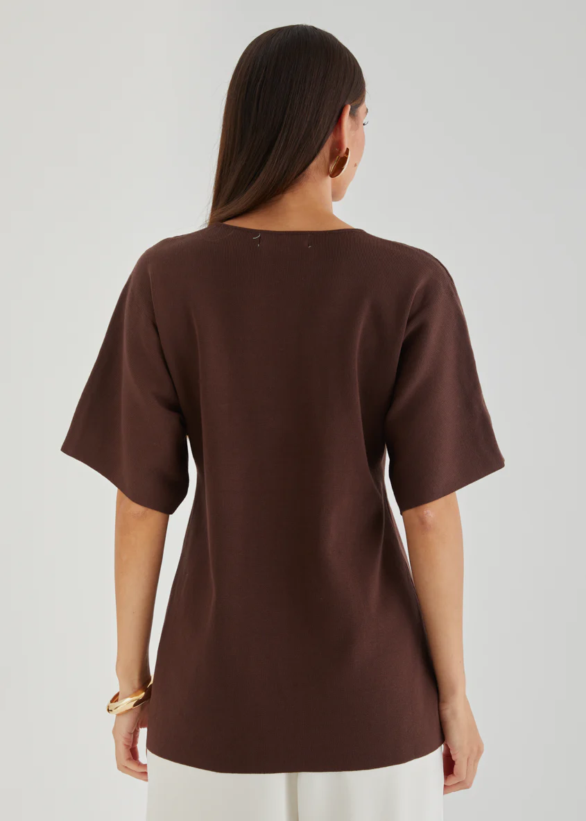 Jenine Knit Top - Espresso - Image 7