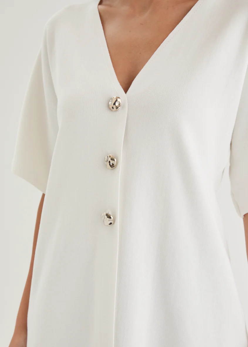 Jenine Knit Top - White - Image 9