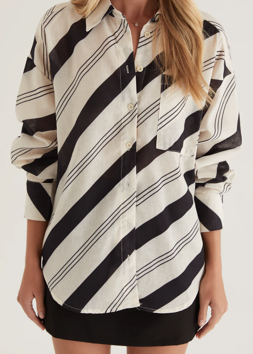 Jessa Shirt - Black Stripe - Image 13