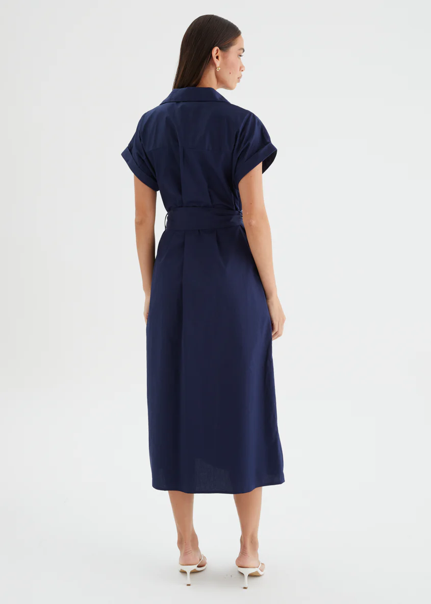 Joanna Midi Dress - Navy - Image 7