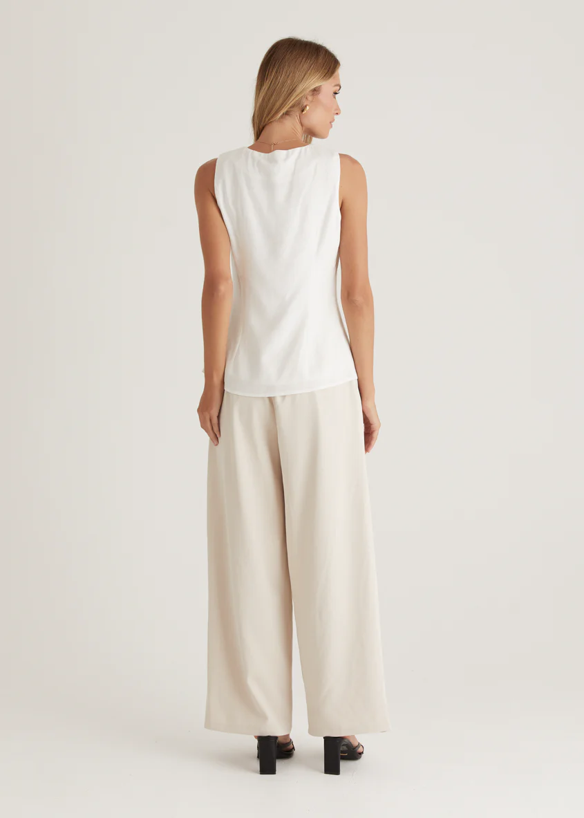 Jolie Vest Top - Off White - Image 8