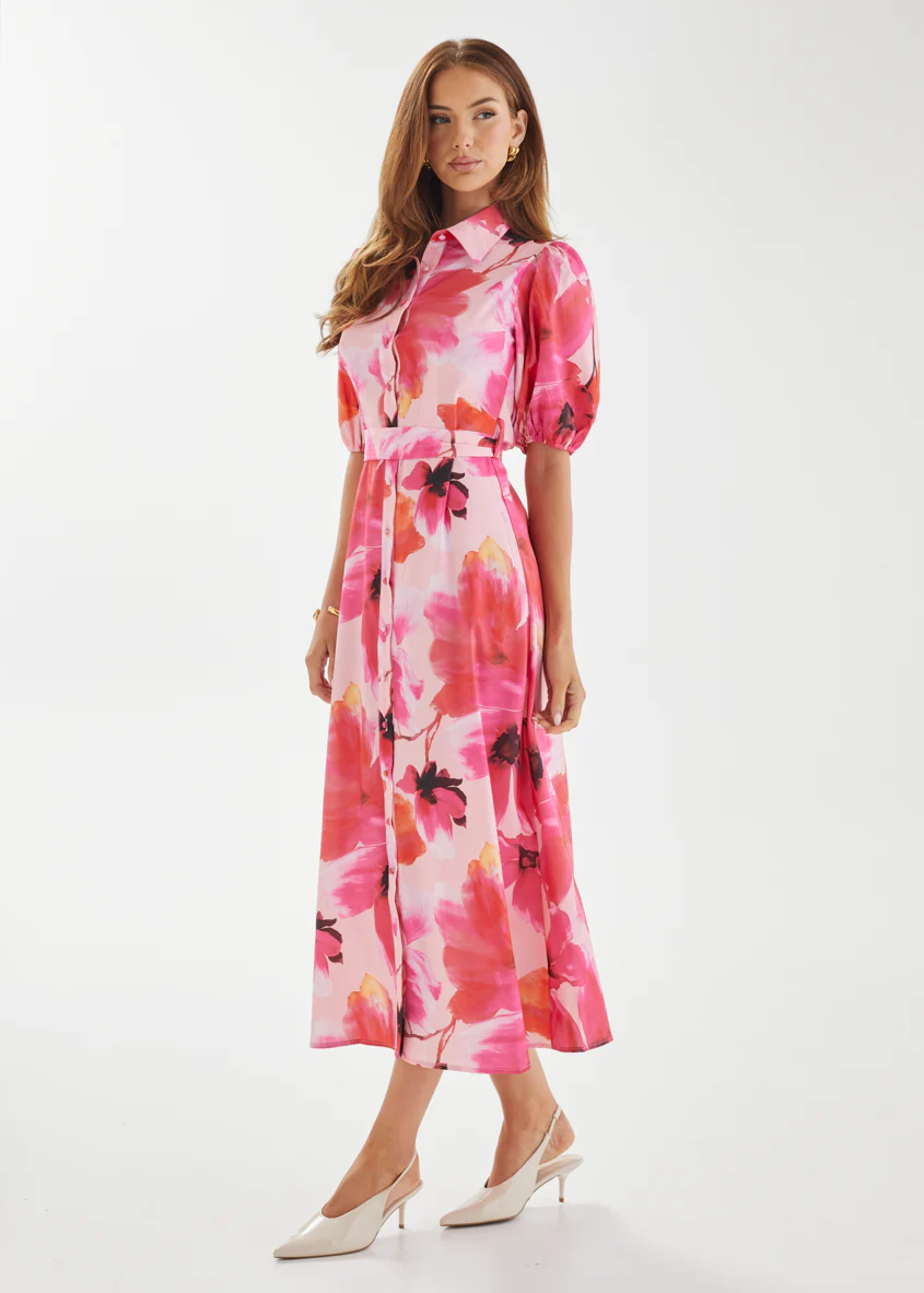 Jordyn Maxi Dress - Raspberry Floral - Image 5