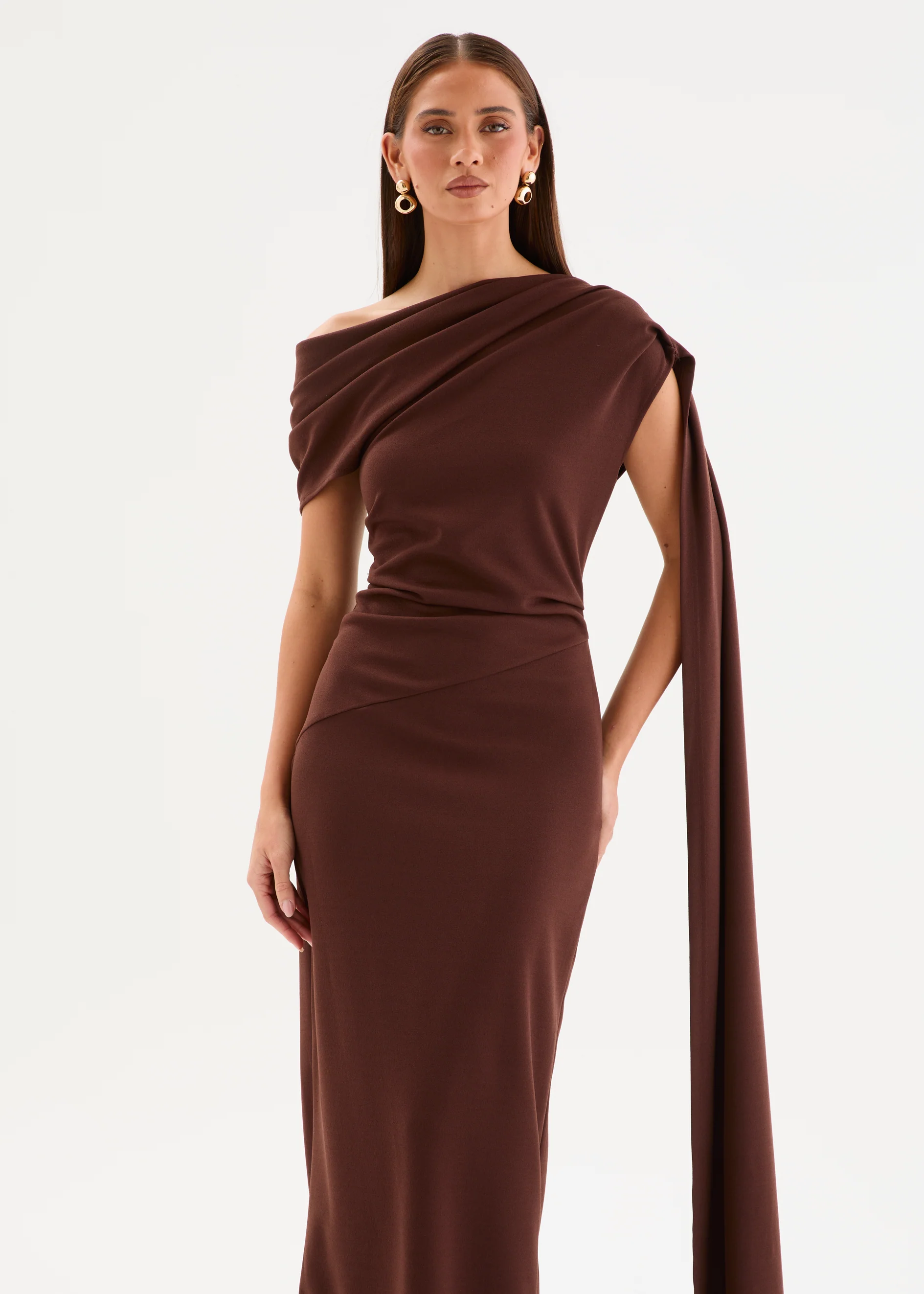 Jovania Maxi Dress - Chocolate - Image 3
