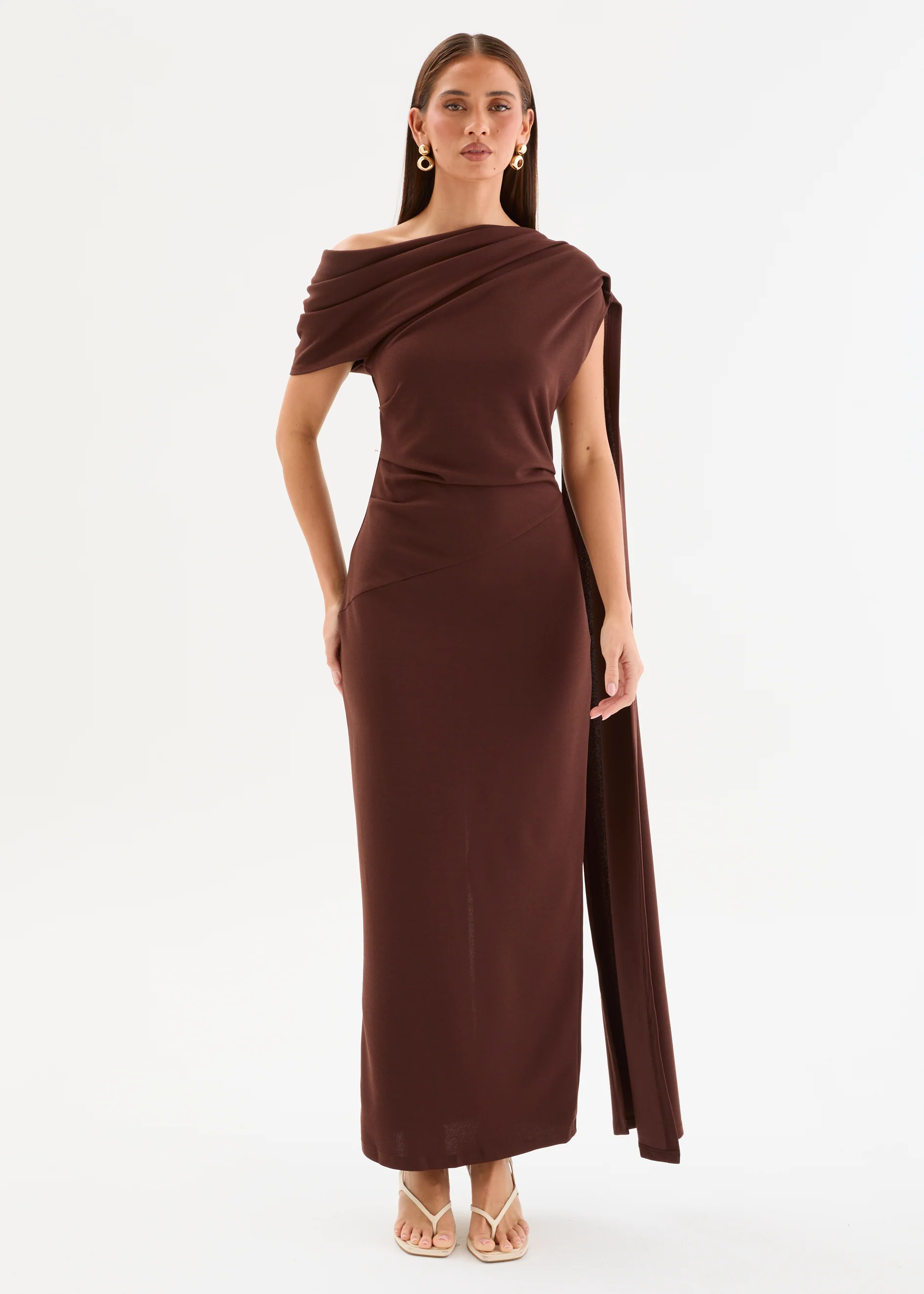 Jovania Maxi Dress - Chocolate - Image 4
