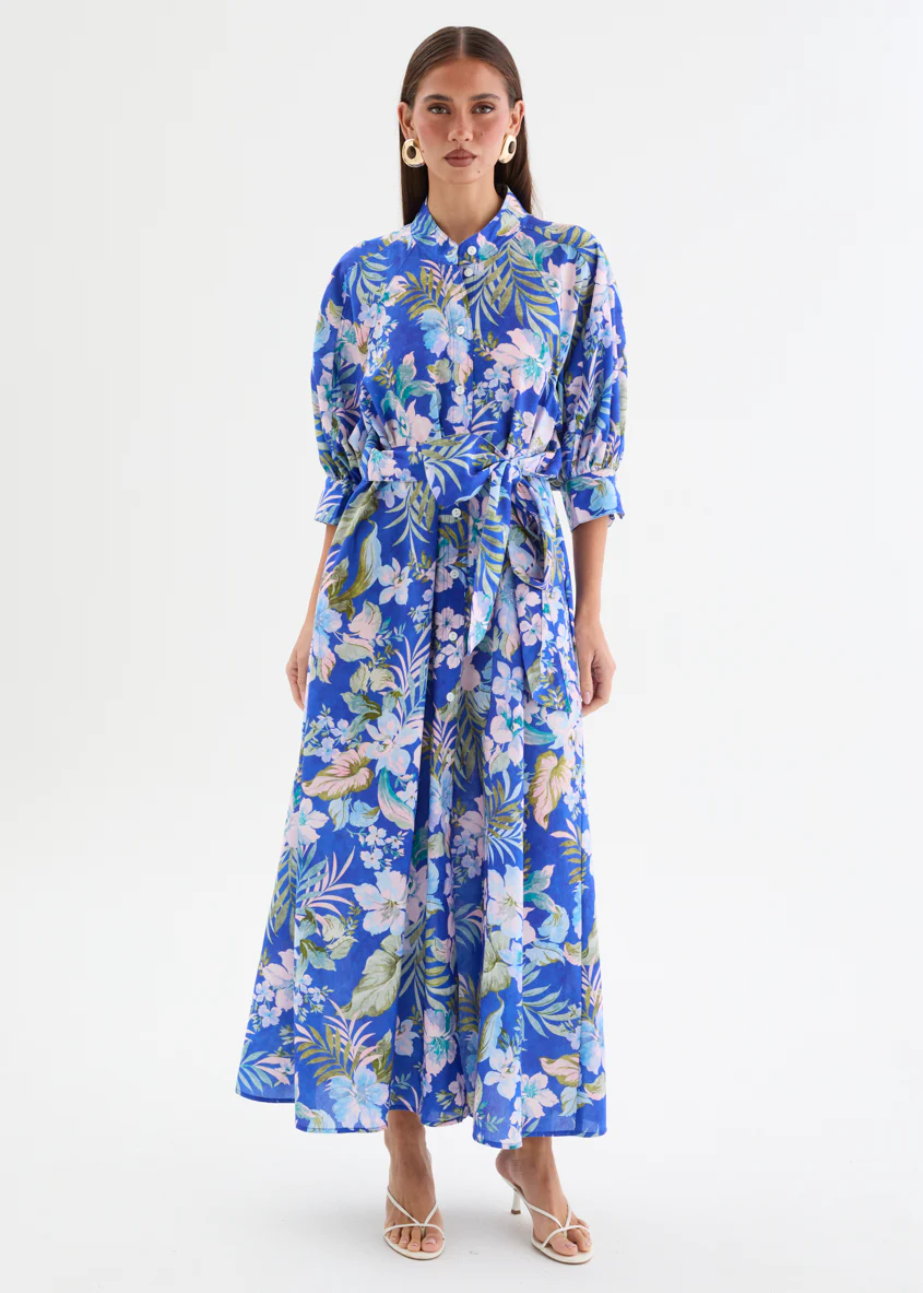 Jupiter Maxi Dress - Cobalt Garden - Image 3
