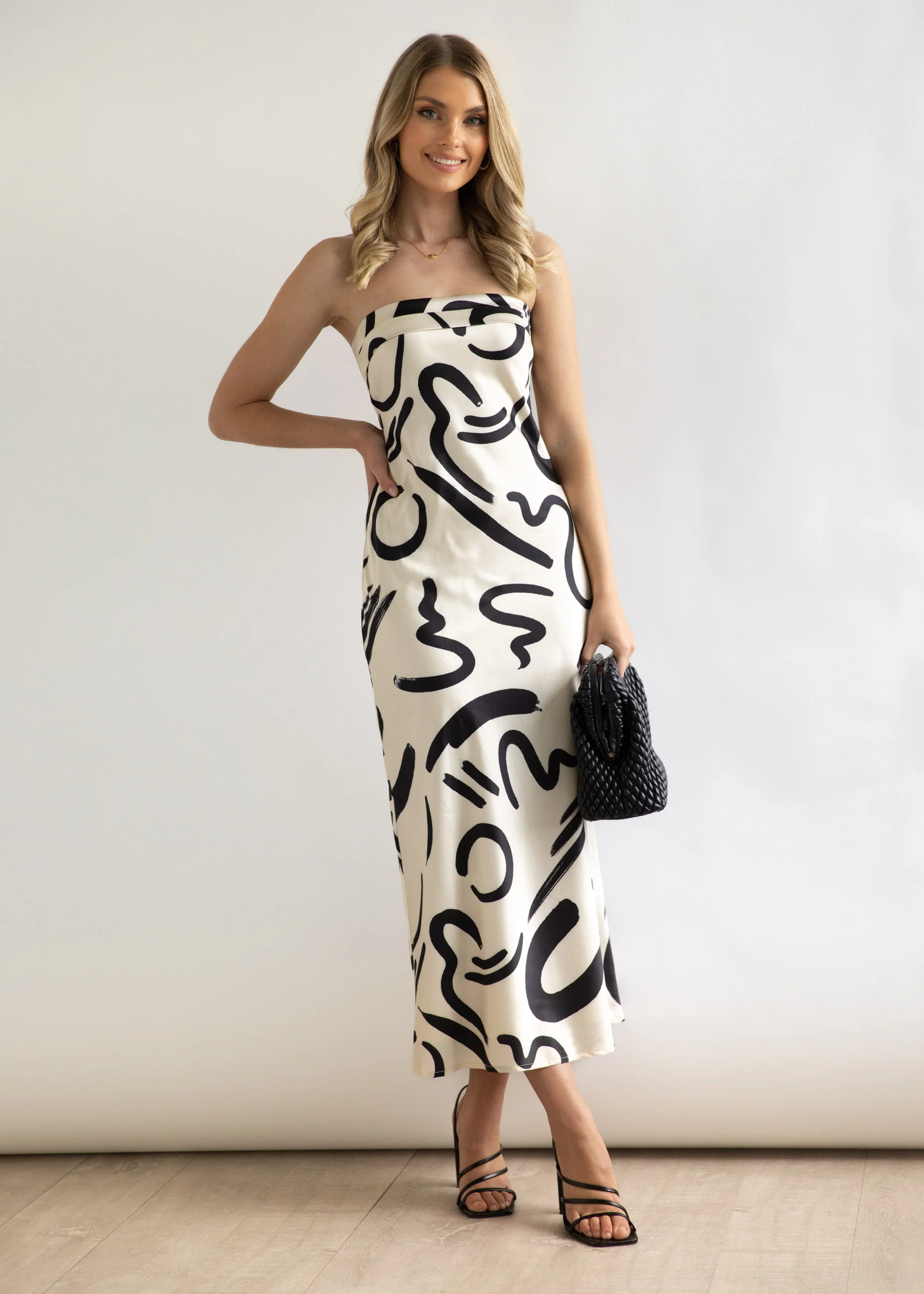 Kaesha Strapless Midi Dress - York Black - Image 2