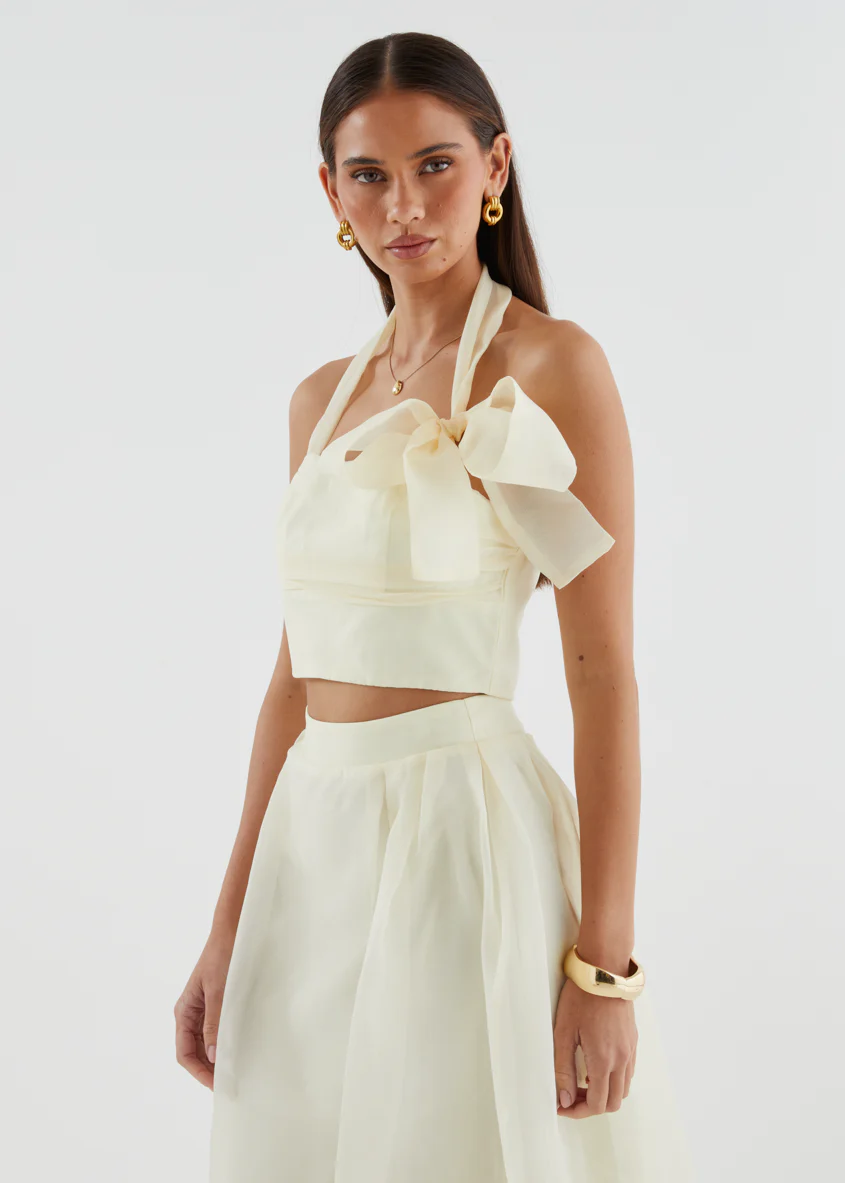 Kailah Halter Crop - Butter - Image 2