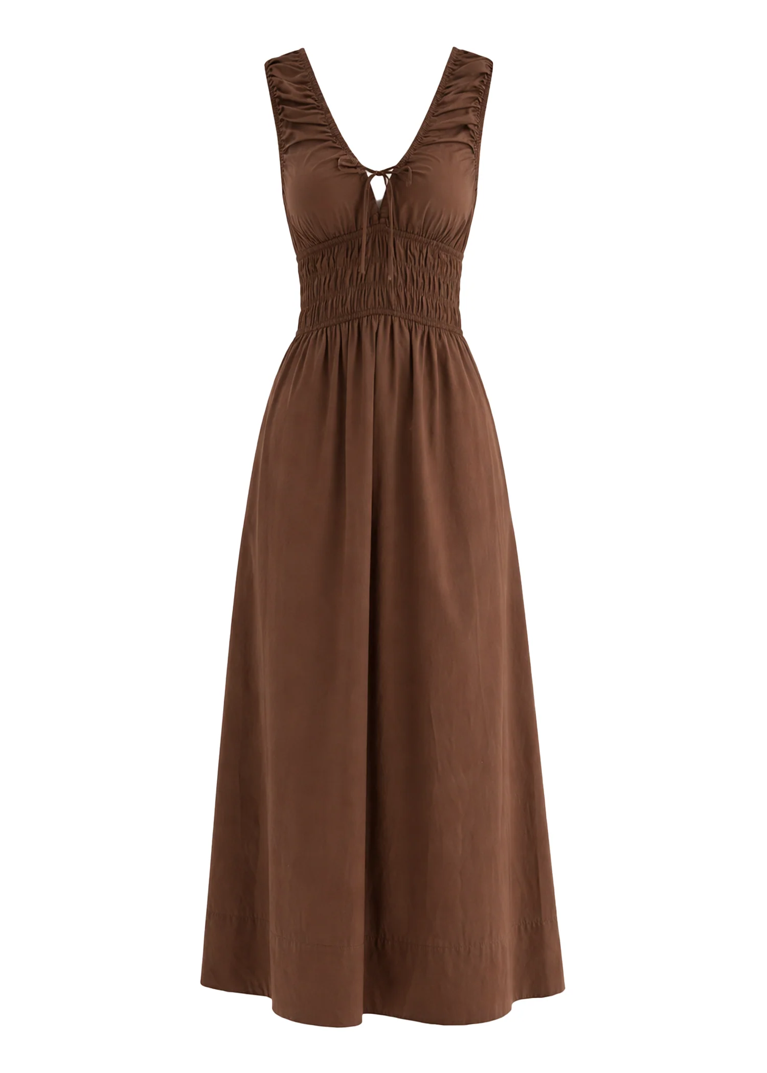 Kamilie Midi Dress - Chocolate - Image 2