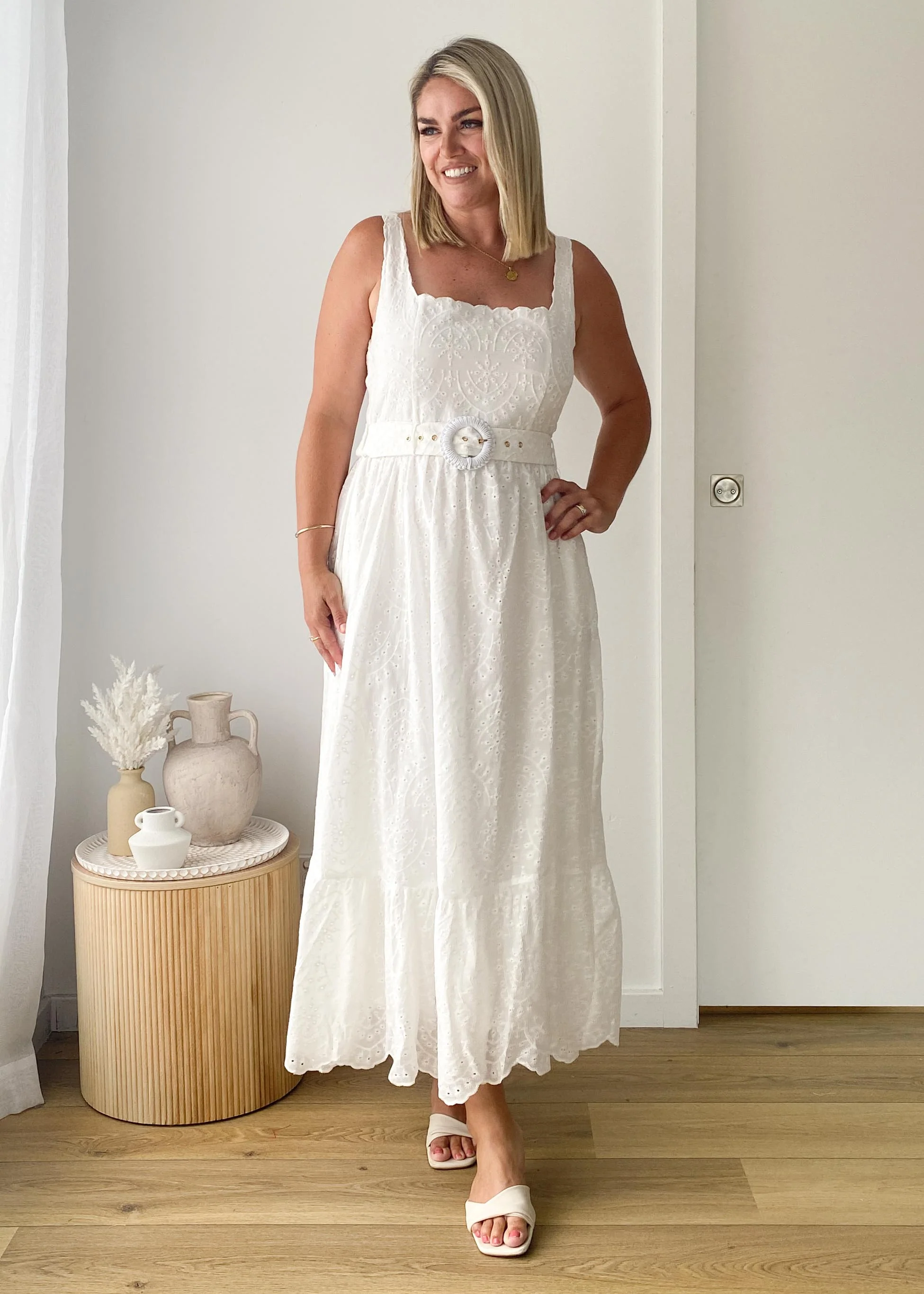 Kamilla Maxi Dress - White Anglaise - Image 2