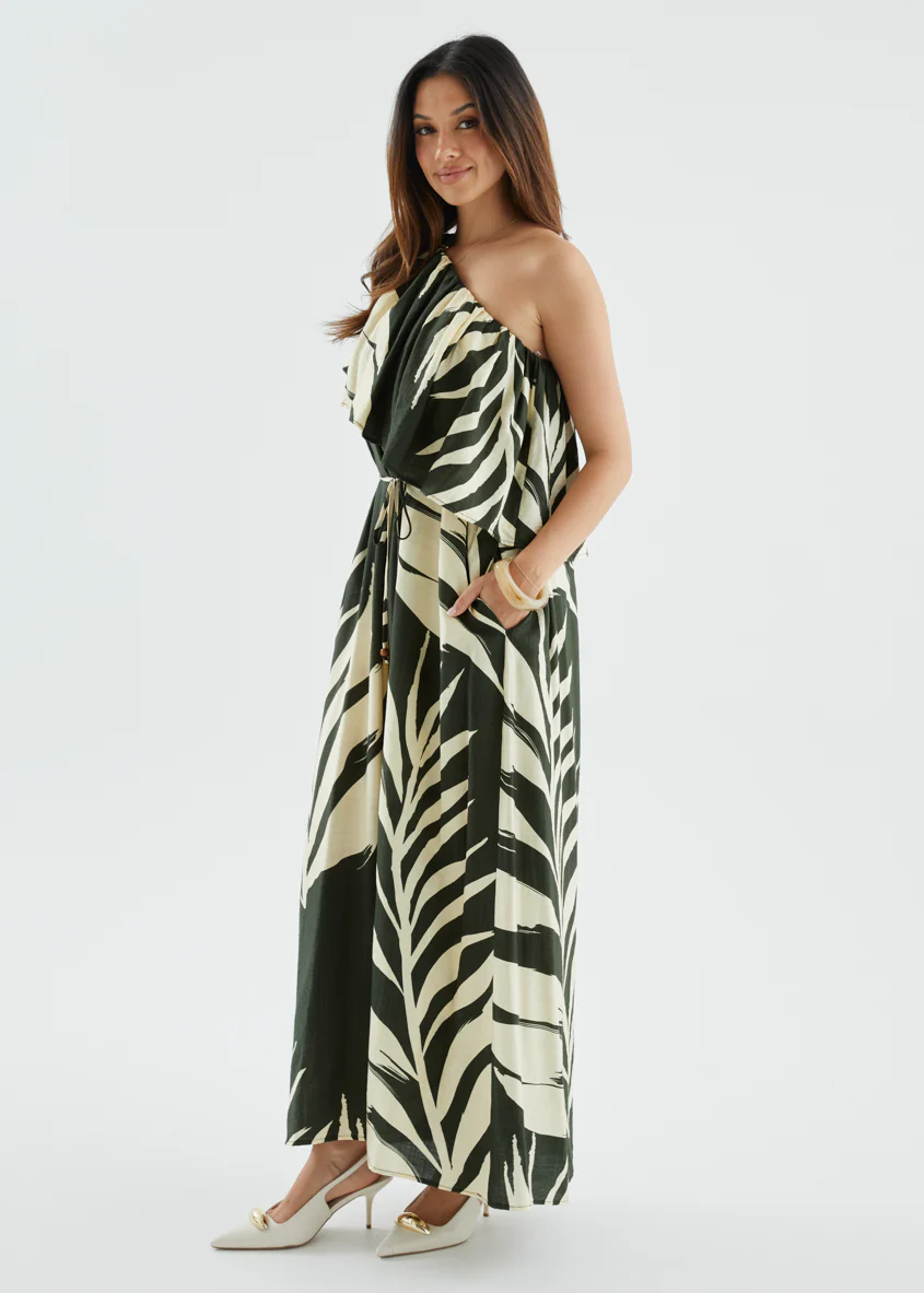 Karsyn One Shoulder Maxi Dress - Fern - Image 10