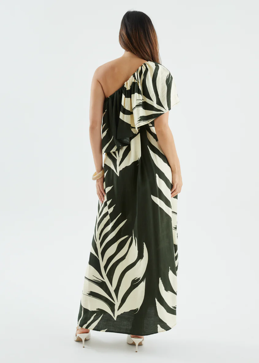 Karsyn One Shoulder Maxi Dress - Fern - Image 11