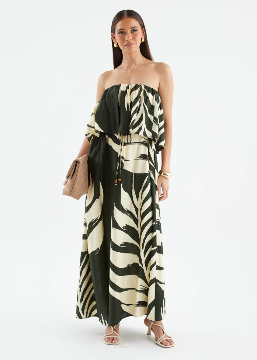 Karsyn One Shoulder Maxi Dress - Fern - Image 14