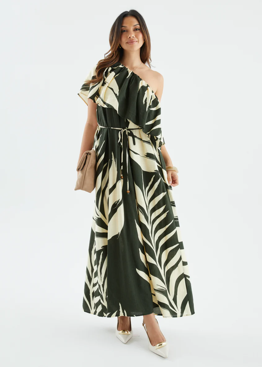 Karsyn One Shoulder Maxi Dress - Fern - Image 2