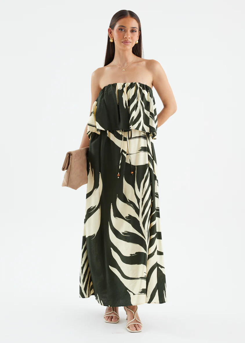 Karsyn One Shoulder Maxi Dress - Fern - Image 5