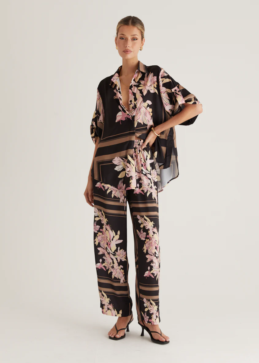 Kaycie Pants - Black Floral