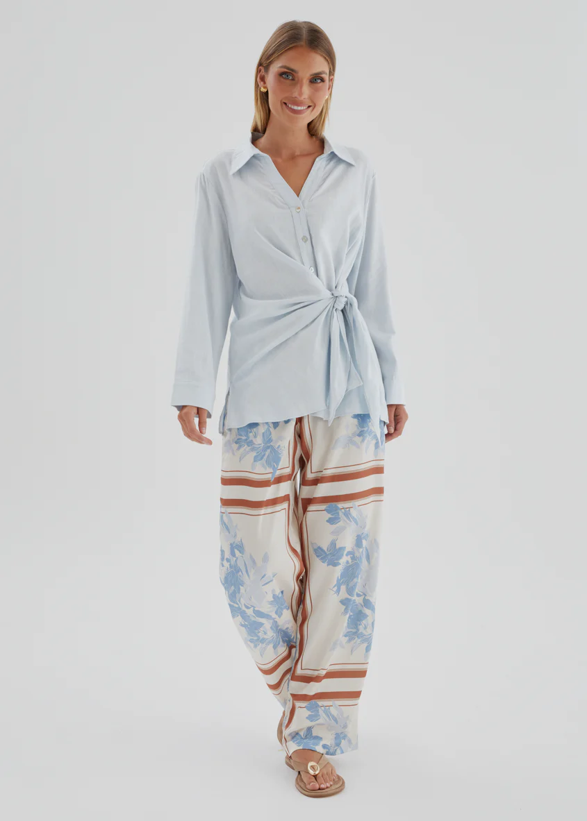 Kaycie Pants - Blue Flowers - Image 4