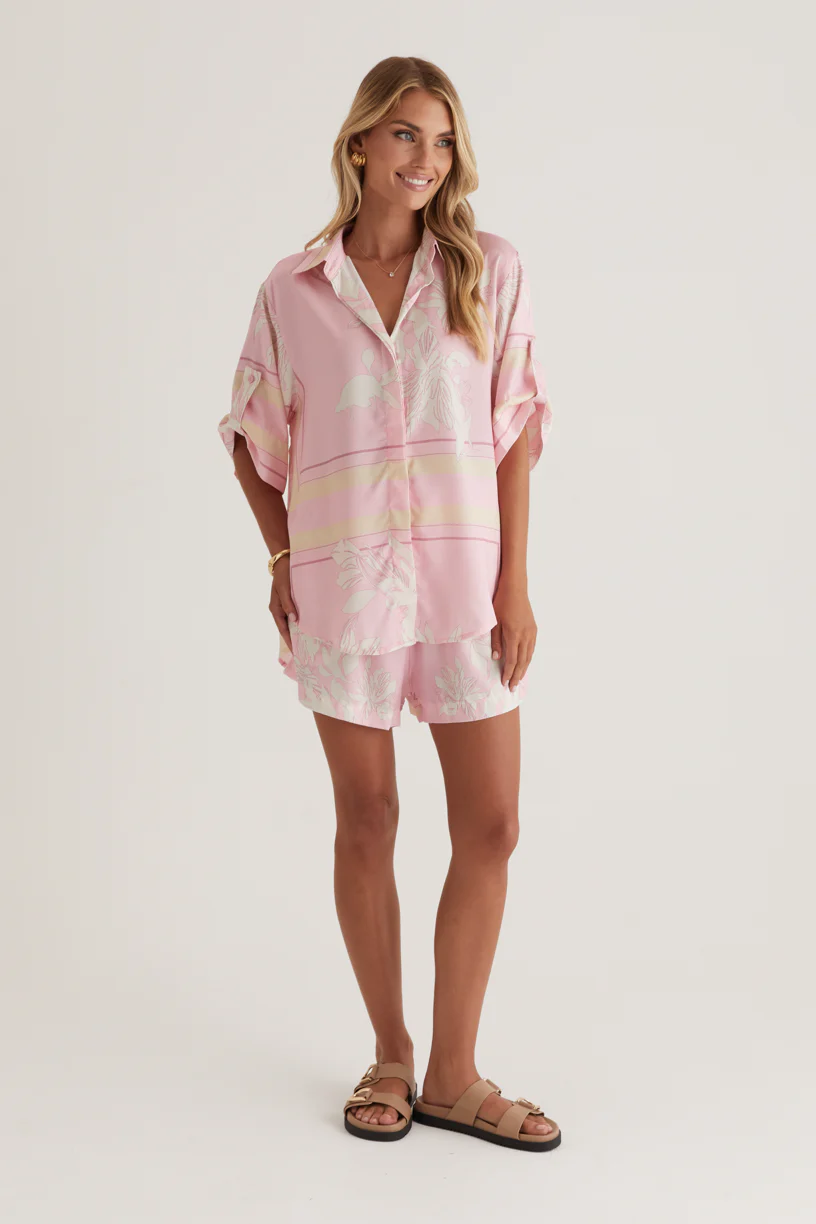 Kaycie Shorts - Pink Flowers - Image 10