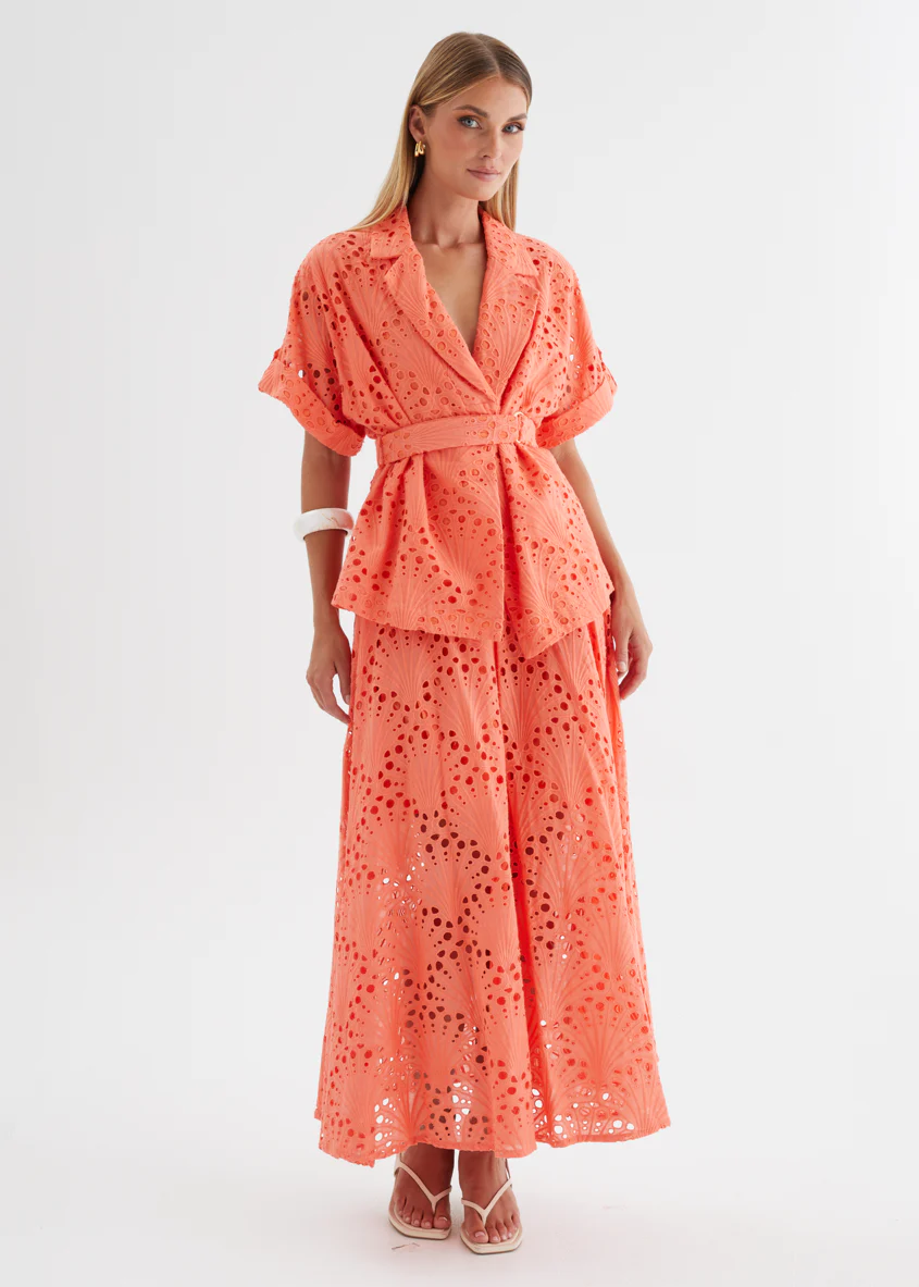 Kaylee Maxi Skirt - Melon Anglaise - Image 4