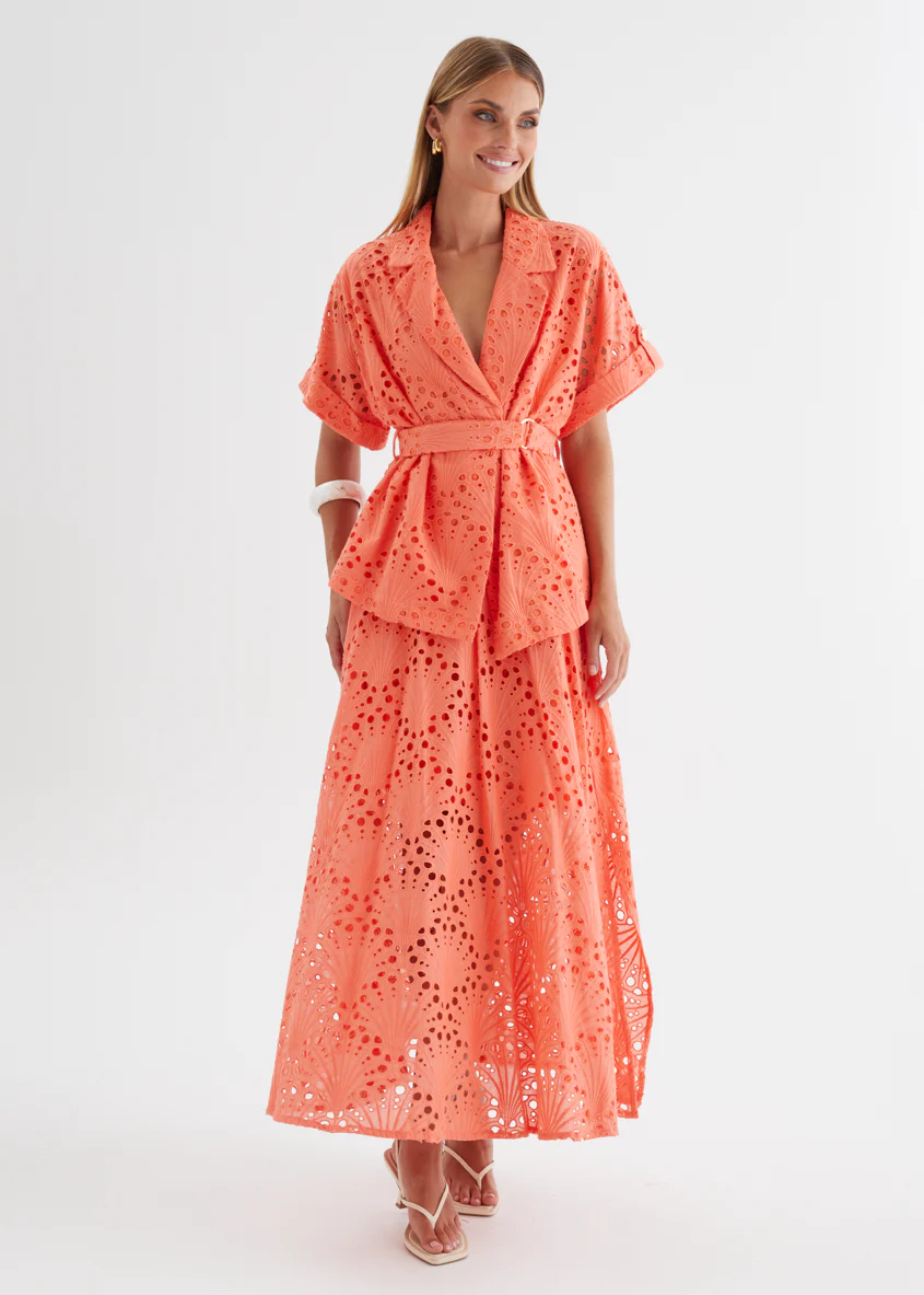 Kaylee Maxi Skirt - Melon Anglaise - Image 5