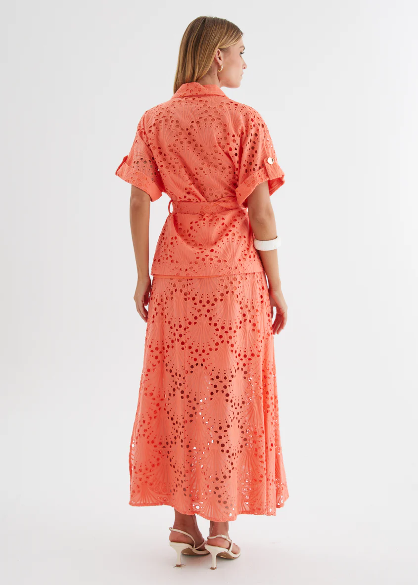 Kaylee Maxi Skirt - Melon Anglaise - Image 7
