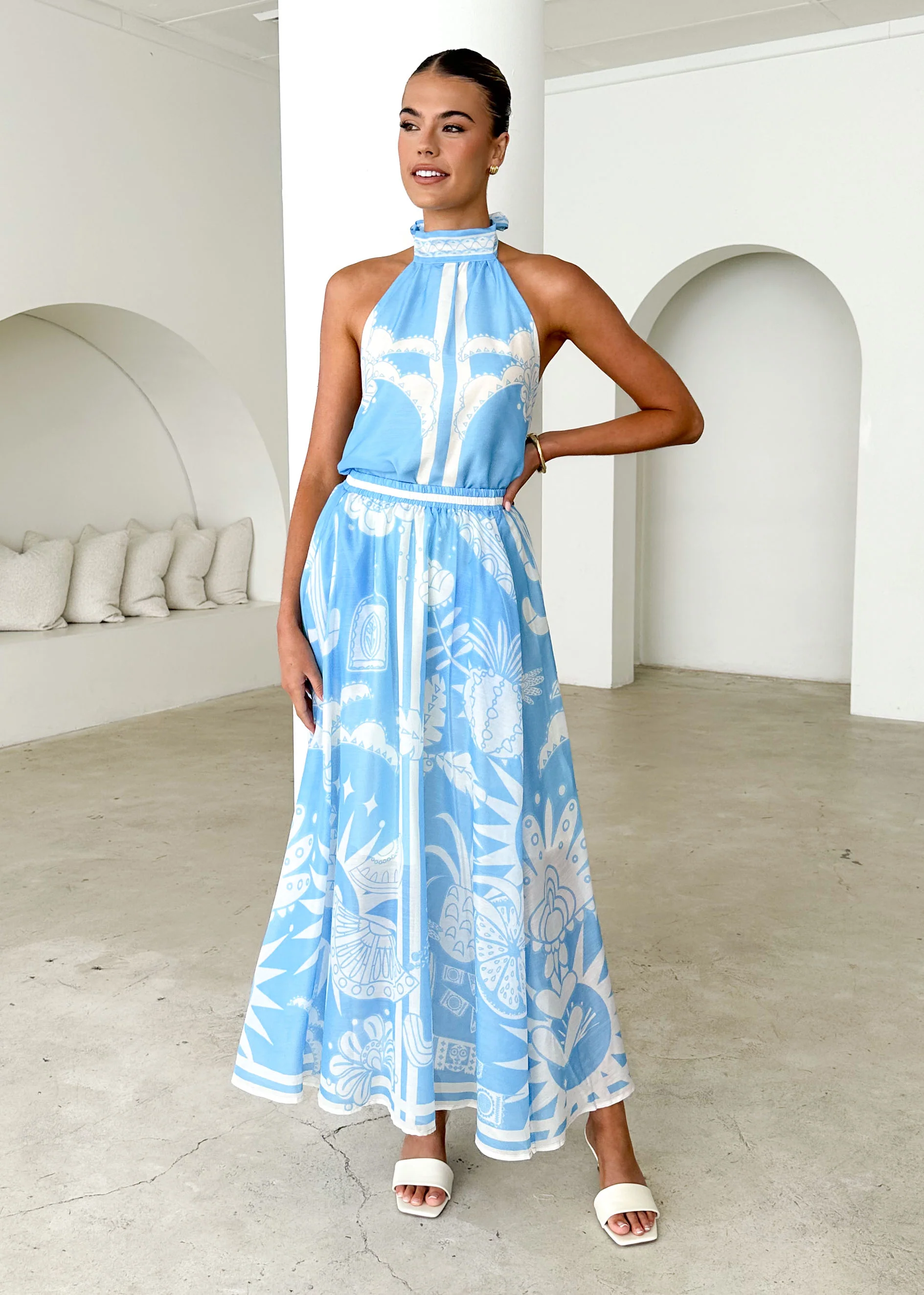 Keana Maxi Skirt - Blue Cabos - Image 2