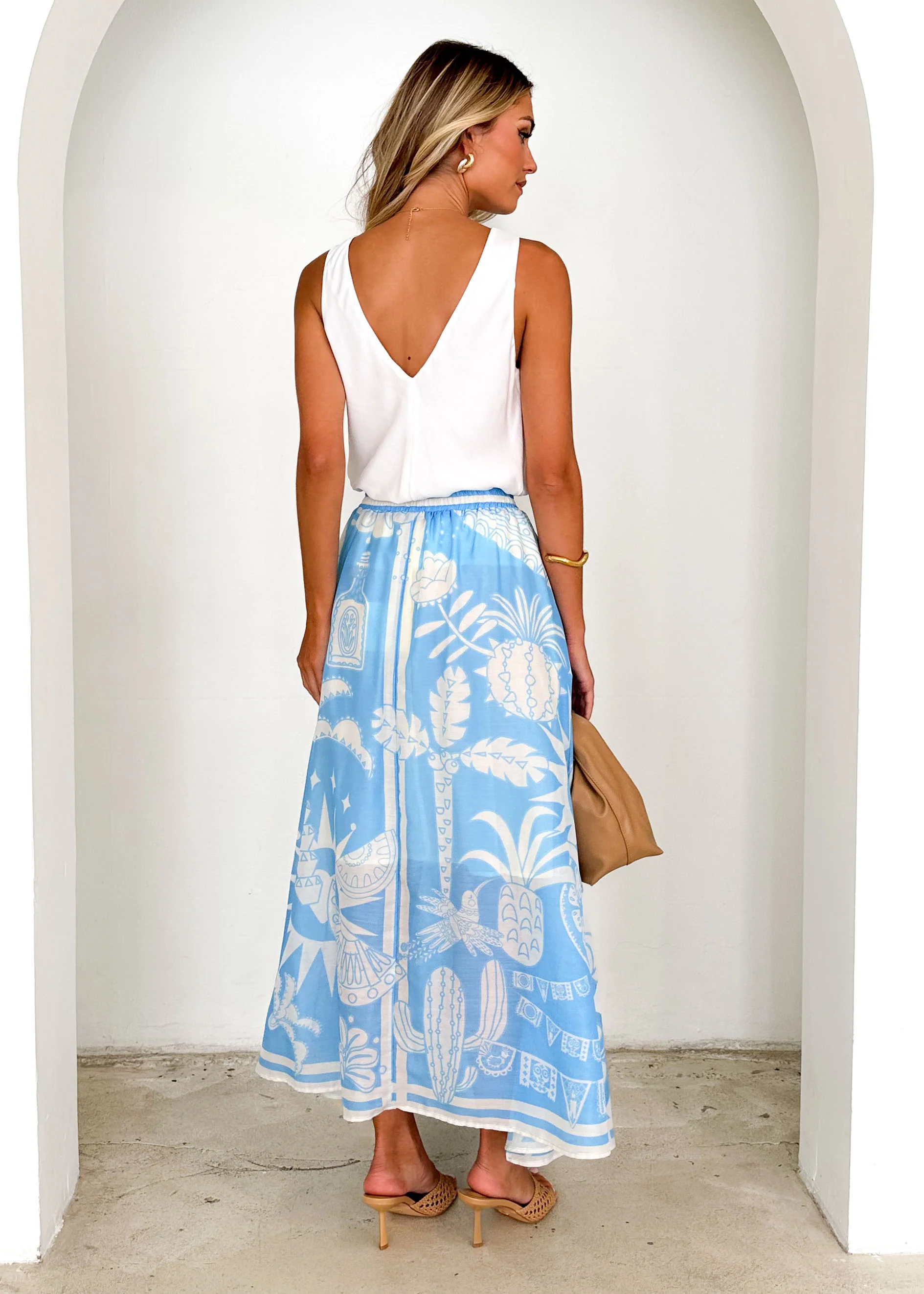Keana Maxi Skirt - Blue Cabos - Image 7