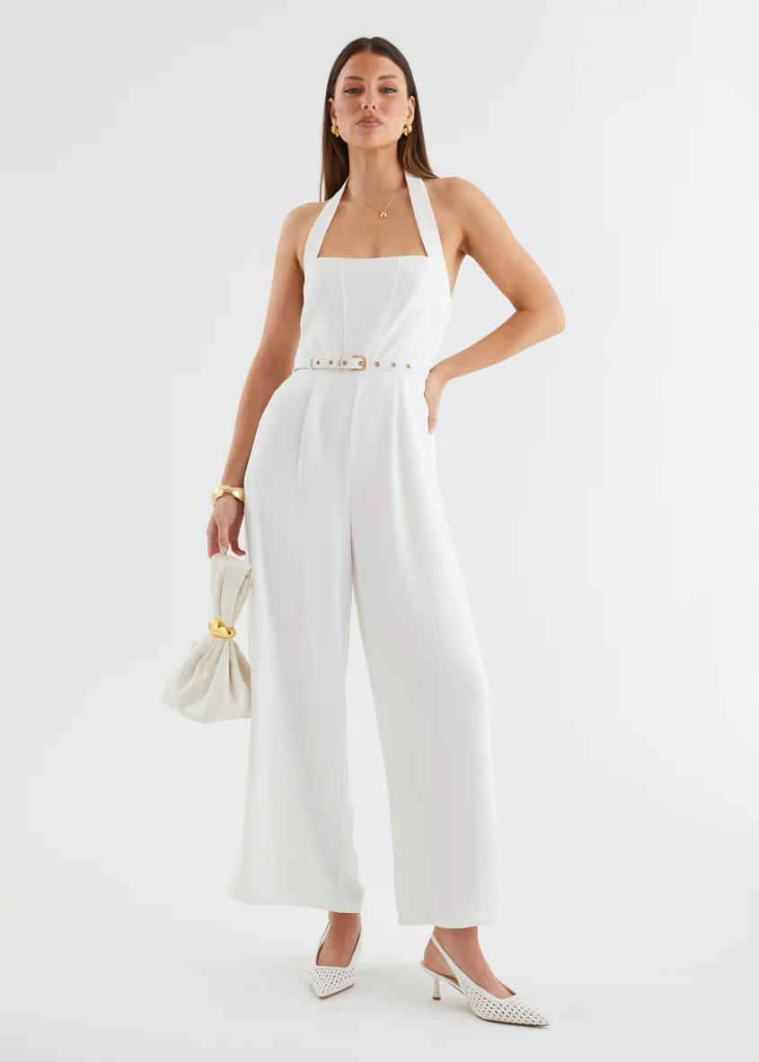 Kellsie Pantsuit - White