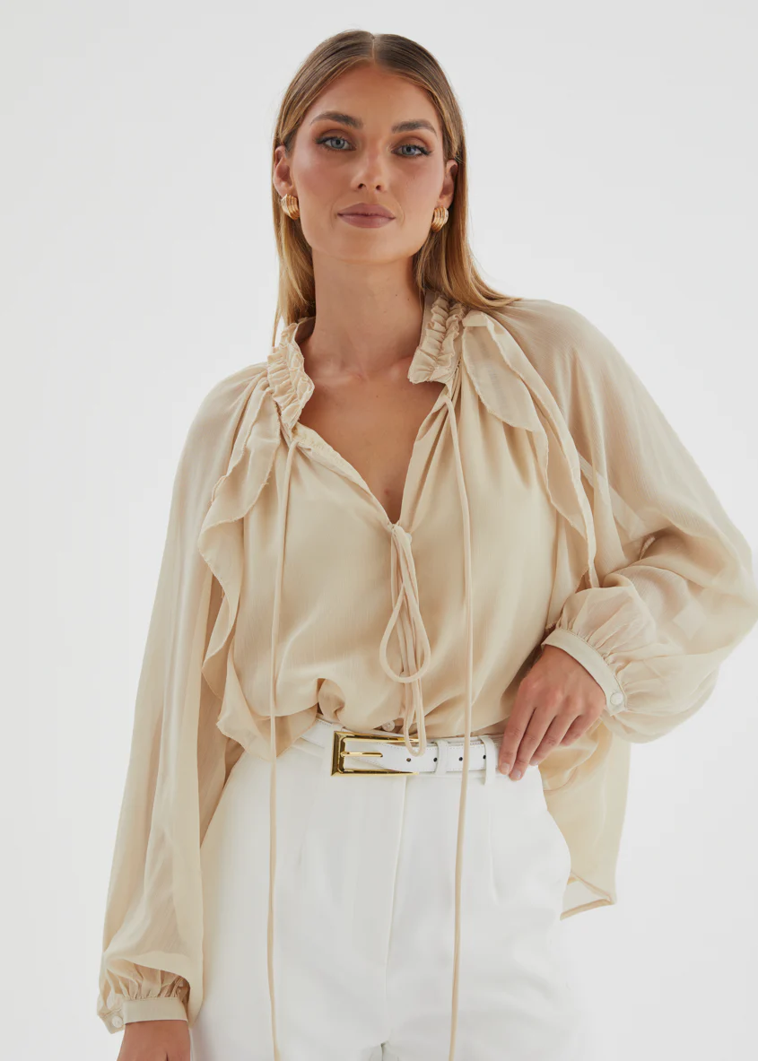 Kennedie Blouse - Flax