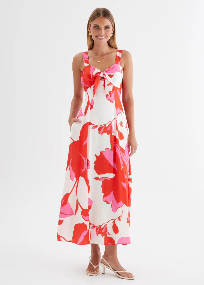 Kerana Maxi Dress - Ruby Petal - Image 3