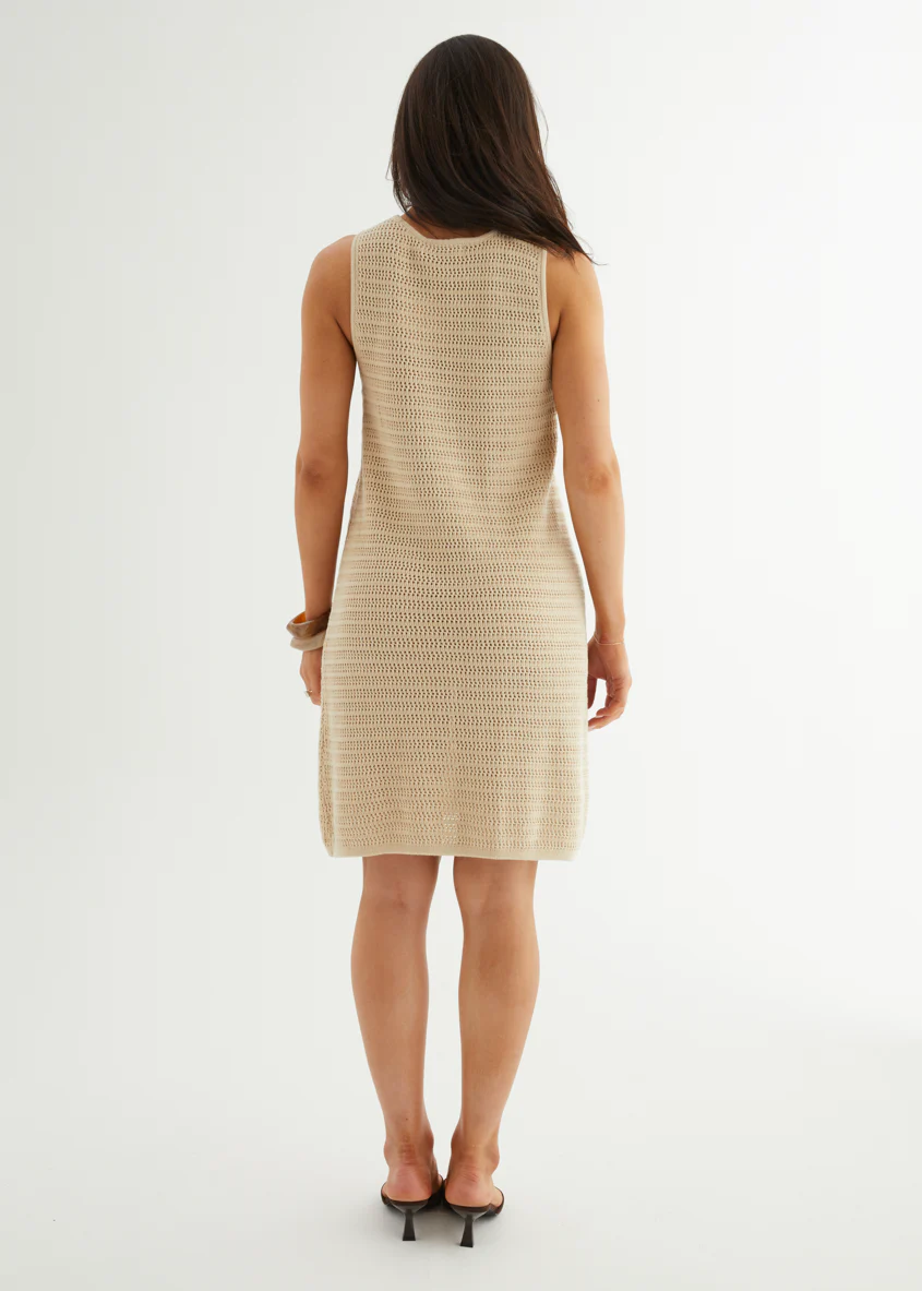 Kerena Knit Dress - Natural - Image 6
