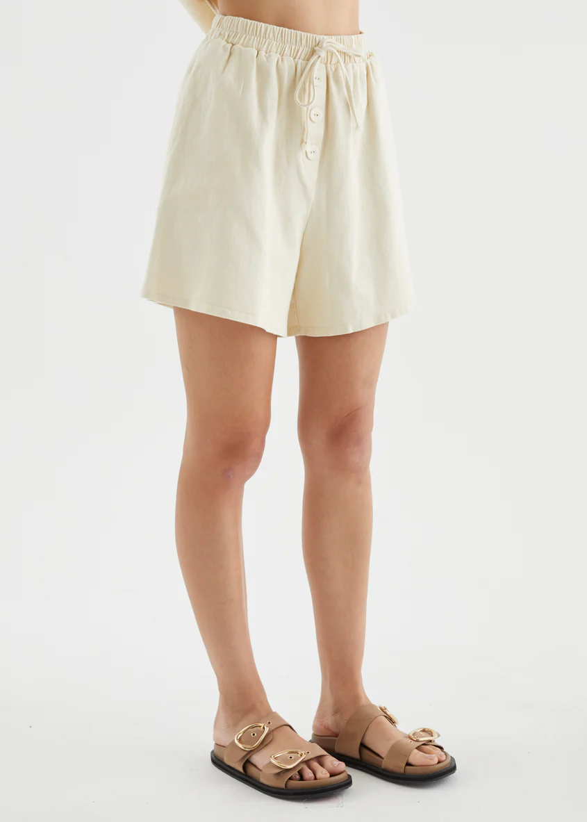 Kieran Denim Shorts - Beige - Image 11