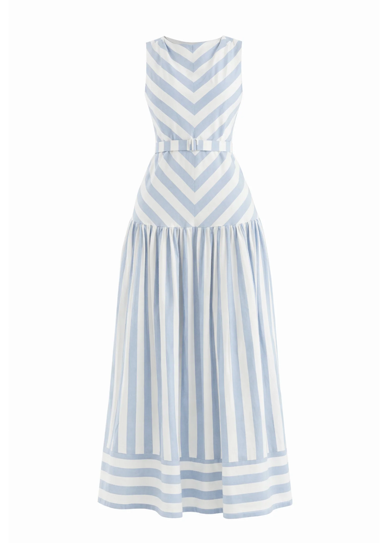 Kingston Midi Dress - Blue Stripe - Image 3