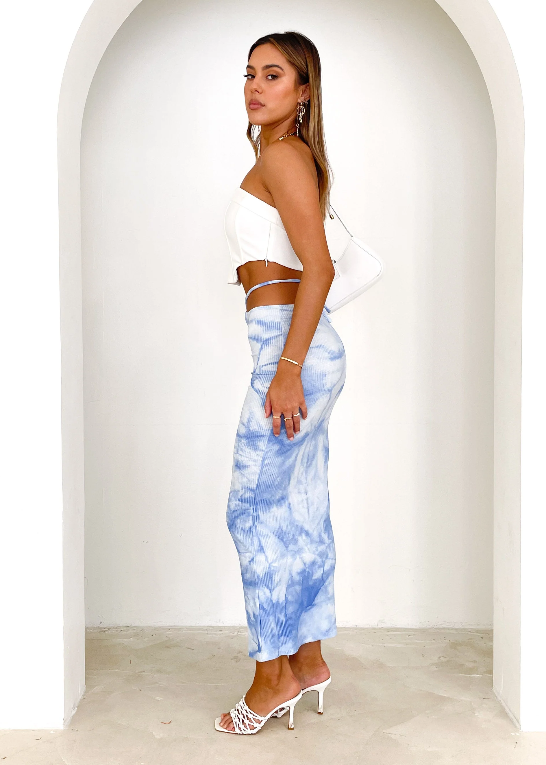 Kiora Midi Skirt - Blue Dye - Image 4