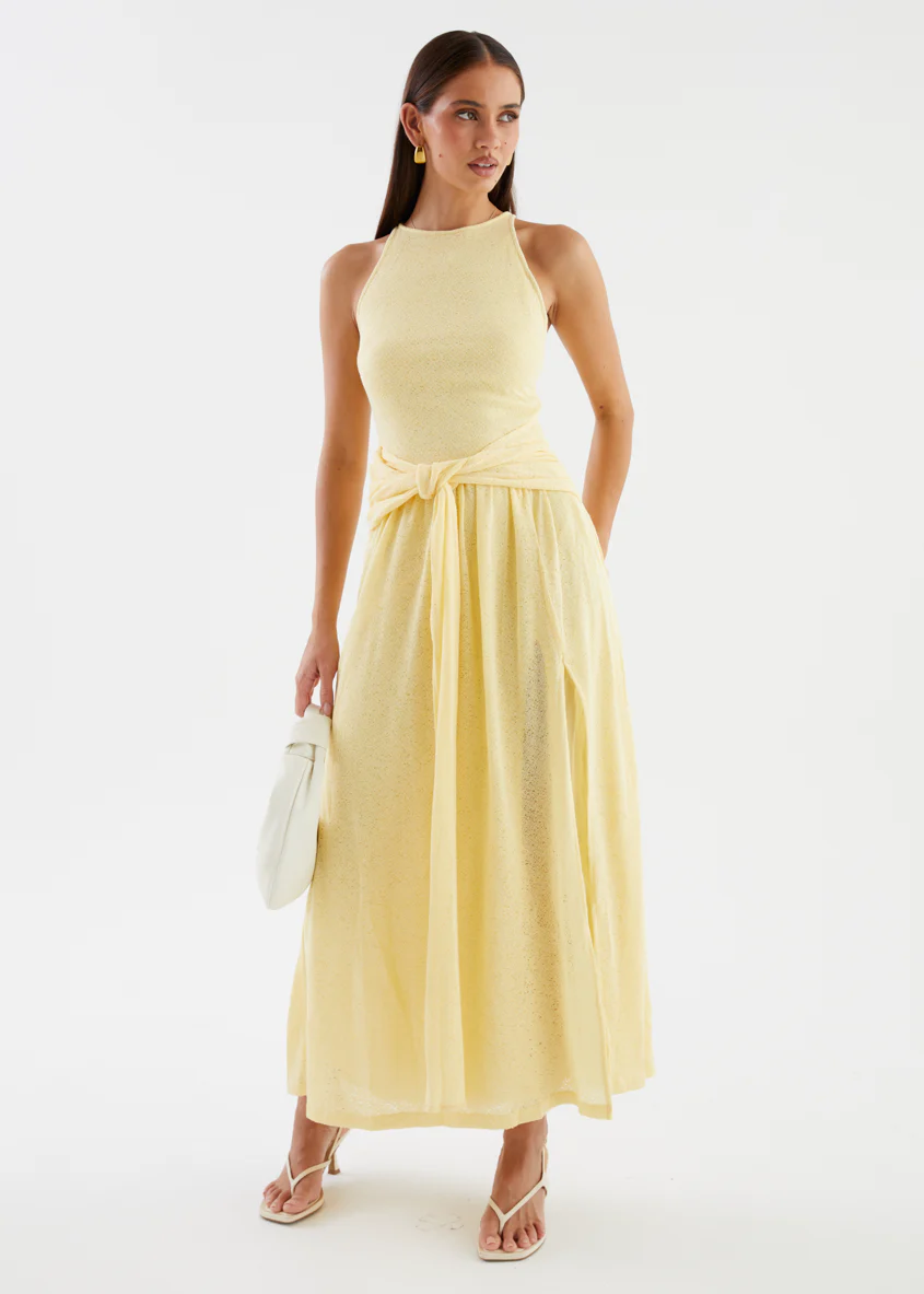 Kirria Knit Maxi Dress - Yellow - Image 2