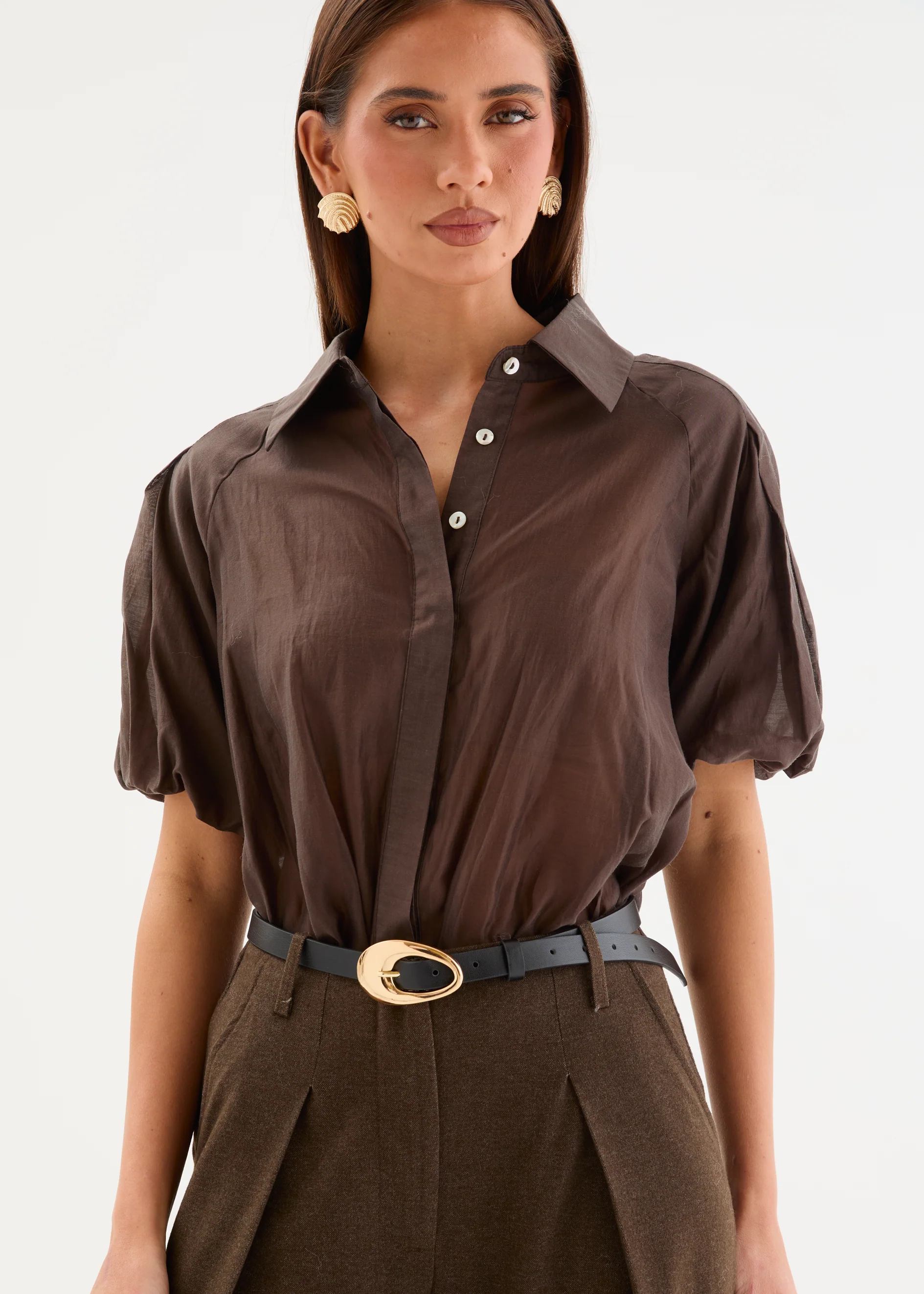 Korbela Blouse - Chocolate
