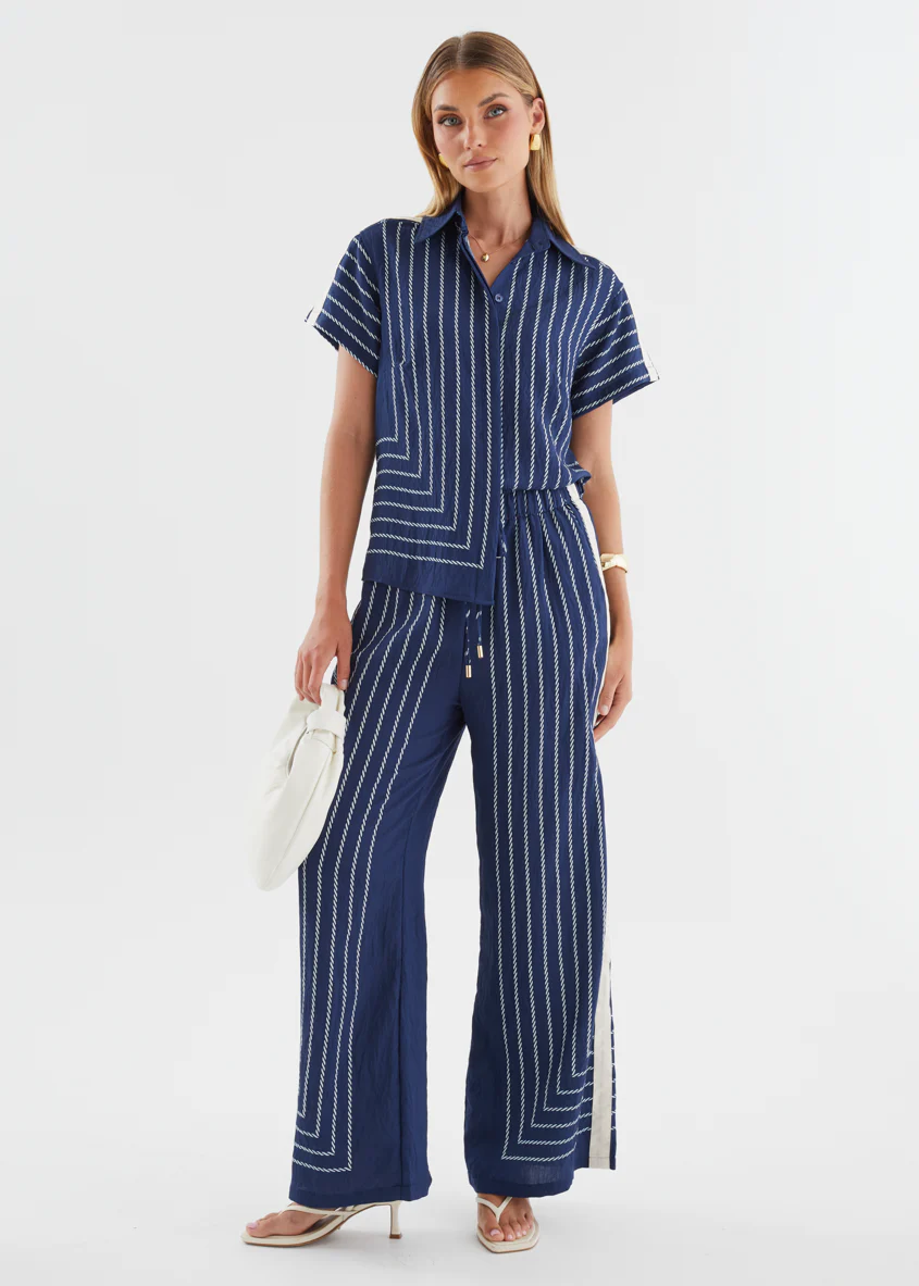 Kylen Pants - Navy Rope Stripe - Image 2