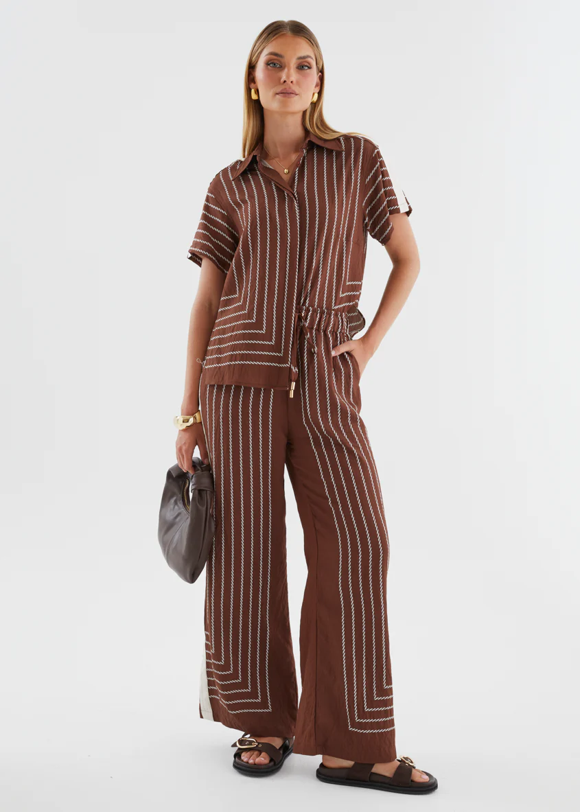 Kylen Shirt - Choc Rope Stripe - Image 3